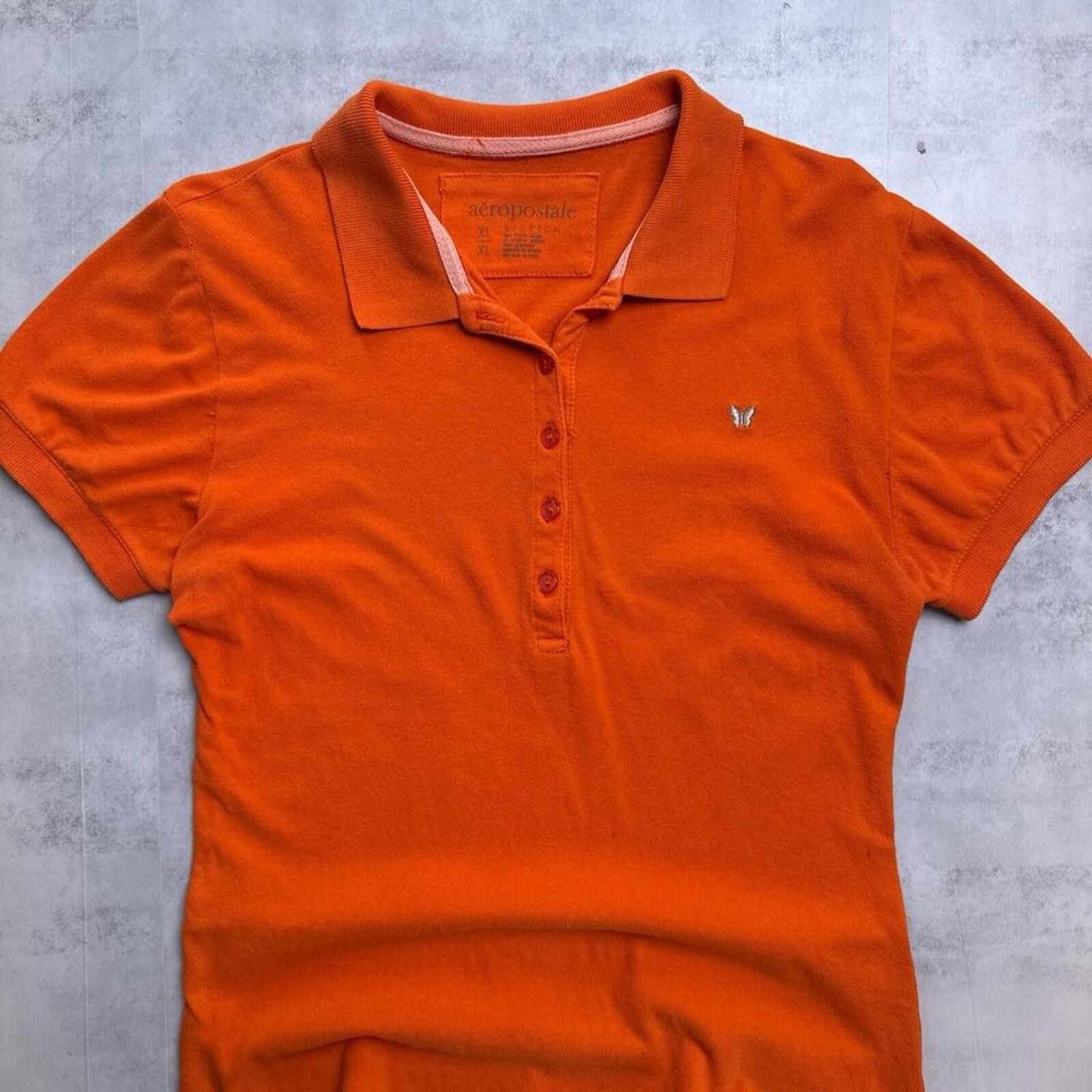 Aeropostale Y2K Aeropostale Orange 00s Polo shirt Size XL / US 12-14 / IT 48-50 - 5 Thumbnail
