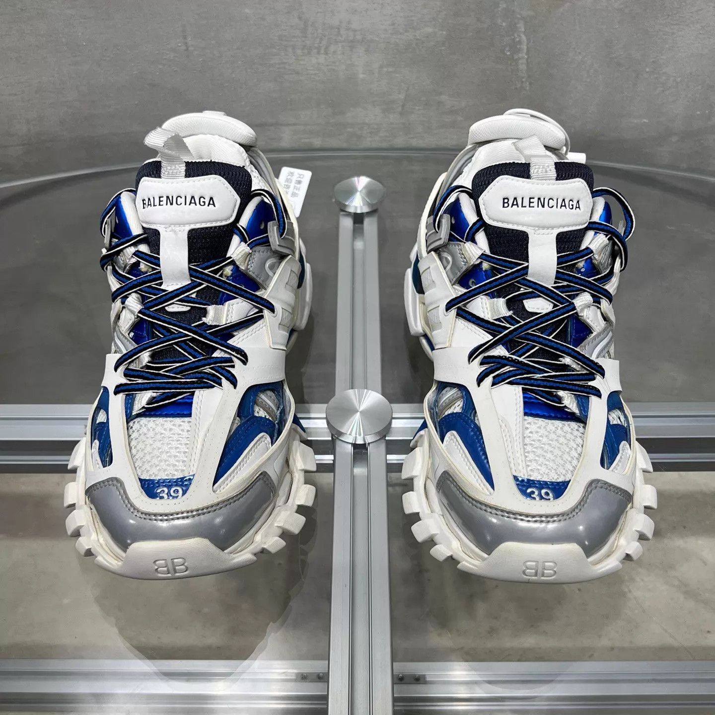 Balenciaga Balenciaga BLCG Track White & Blue 39 Size US 6 / EU 39 - 1 Thumbnail