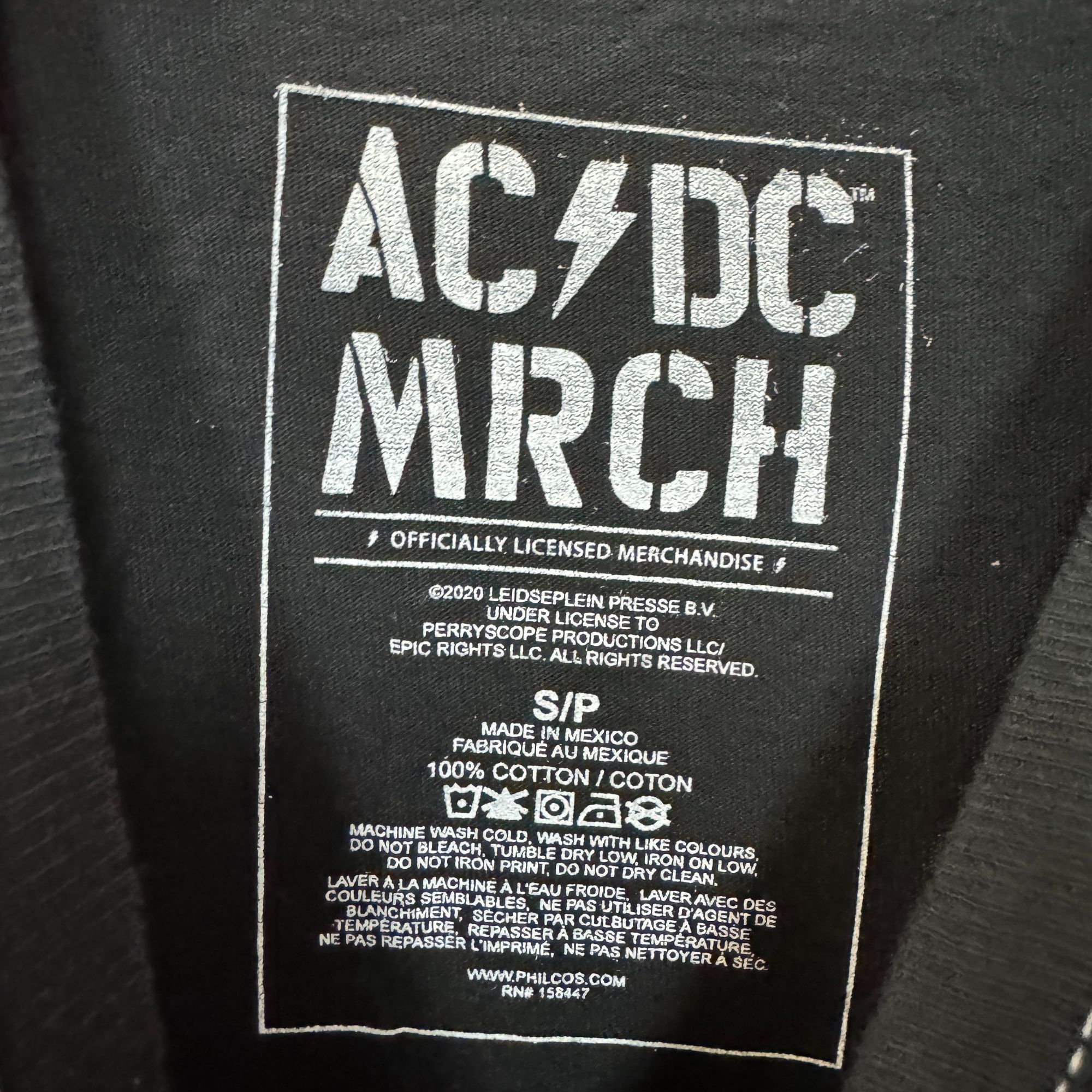 AC/DC AC/DC Power Up Album Art Heavy Metal Dip Dye small Size US S / EU 44-46 / 1 - 4 Thumbnail