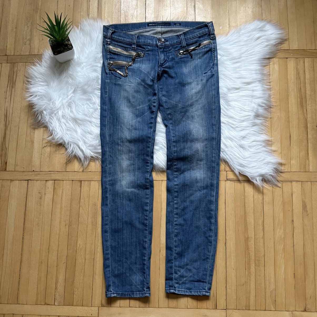 Miss Sixty 📌 Vintage Miss Sixty Y2K Chain Low Rise Slim Jeans Size 29 Size 29" - 1 Thumbnail