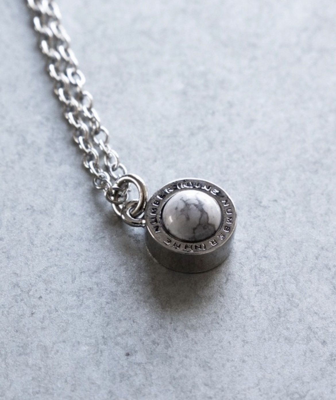 Number (N)ine Number Nine ROUND LOGO STONE CHARM NECKLACE Size ONE SIZE - 3 Thumbnail