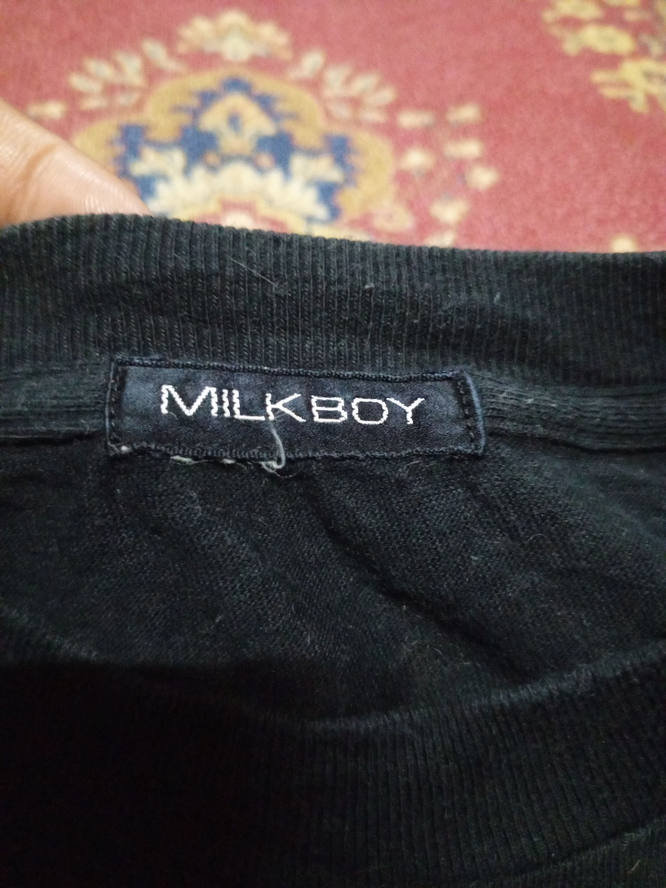 Beauty Beast •RARE ITEM• 90S MILK BOY ( R ) REGALIA BLACK T-SHIRT Size US M / EU 48-50 / 2 - 7 Thumbnail