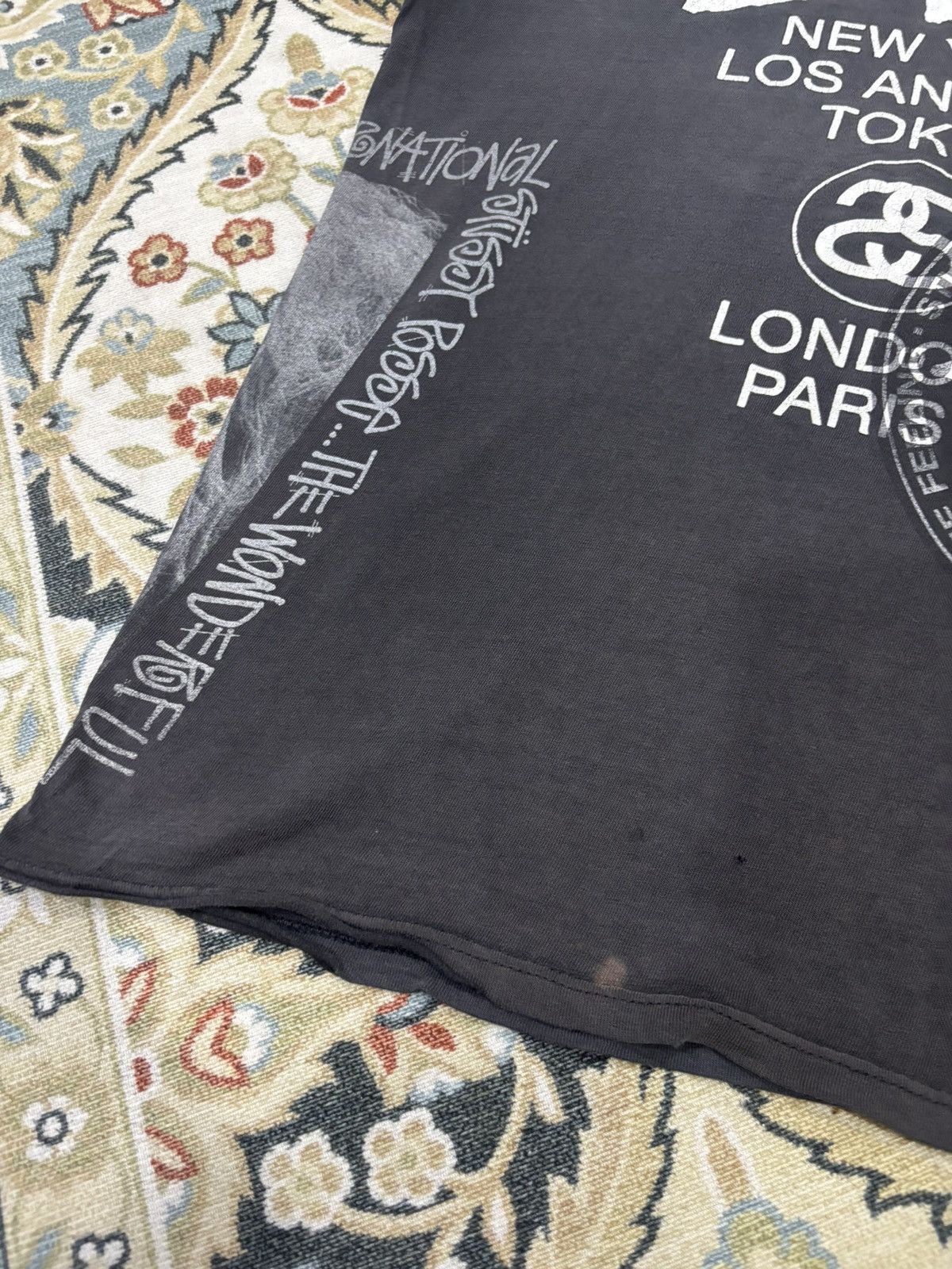 Stussy × Vintage Vintage Distressed Stussy Tshirt Size US L / EU 52-54 / 3 - 6 Thumbnail