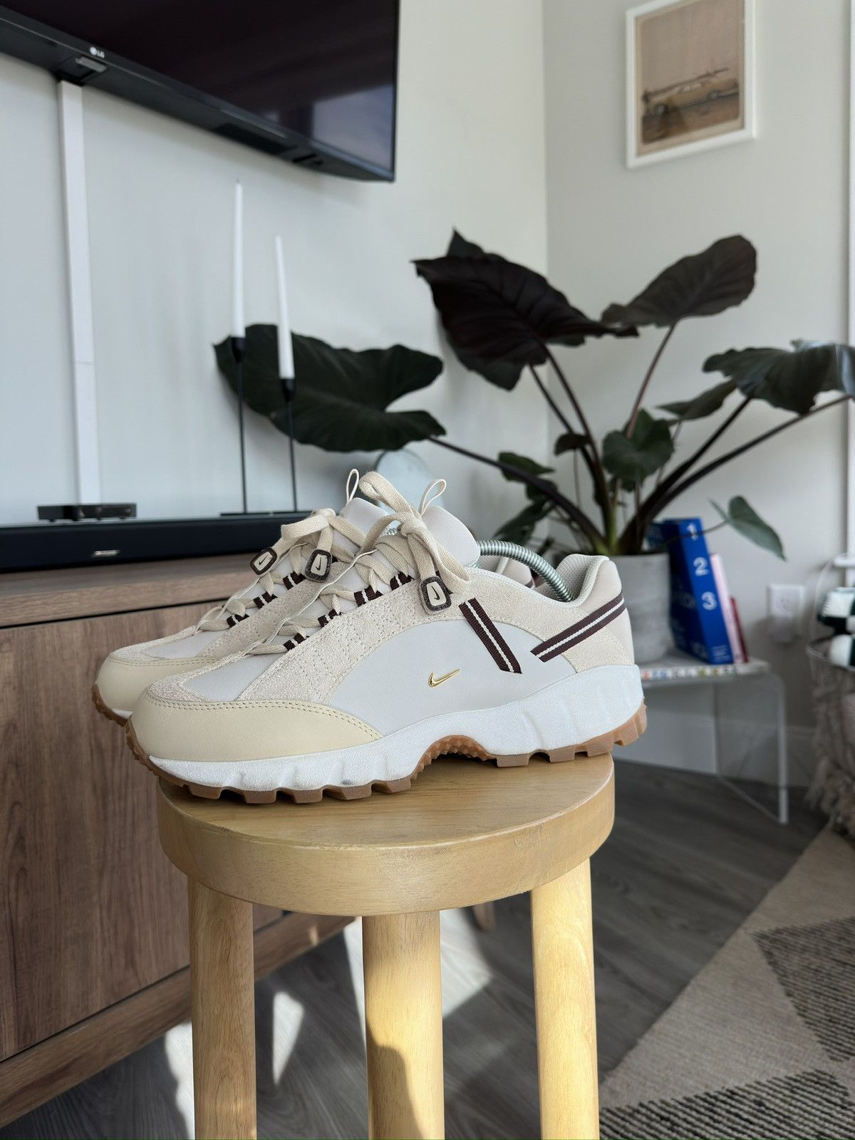 image of Jacquemus x Nike Air Humara Lx Shoes in Light Bone, Men's (Size 9)