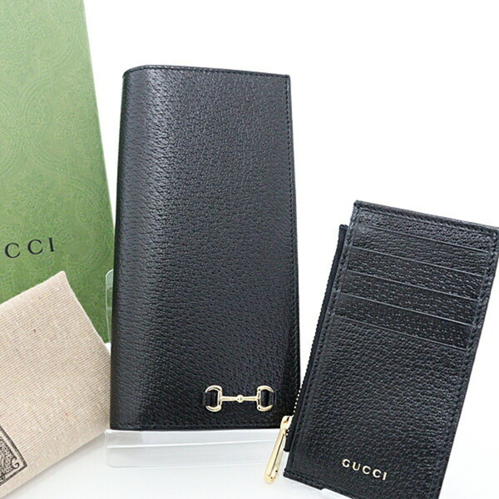 image of Gucci Long With Horse Bit 746038 Black, Women's