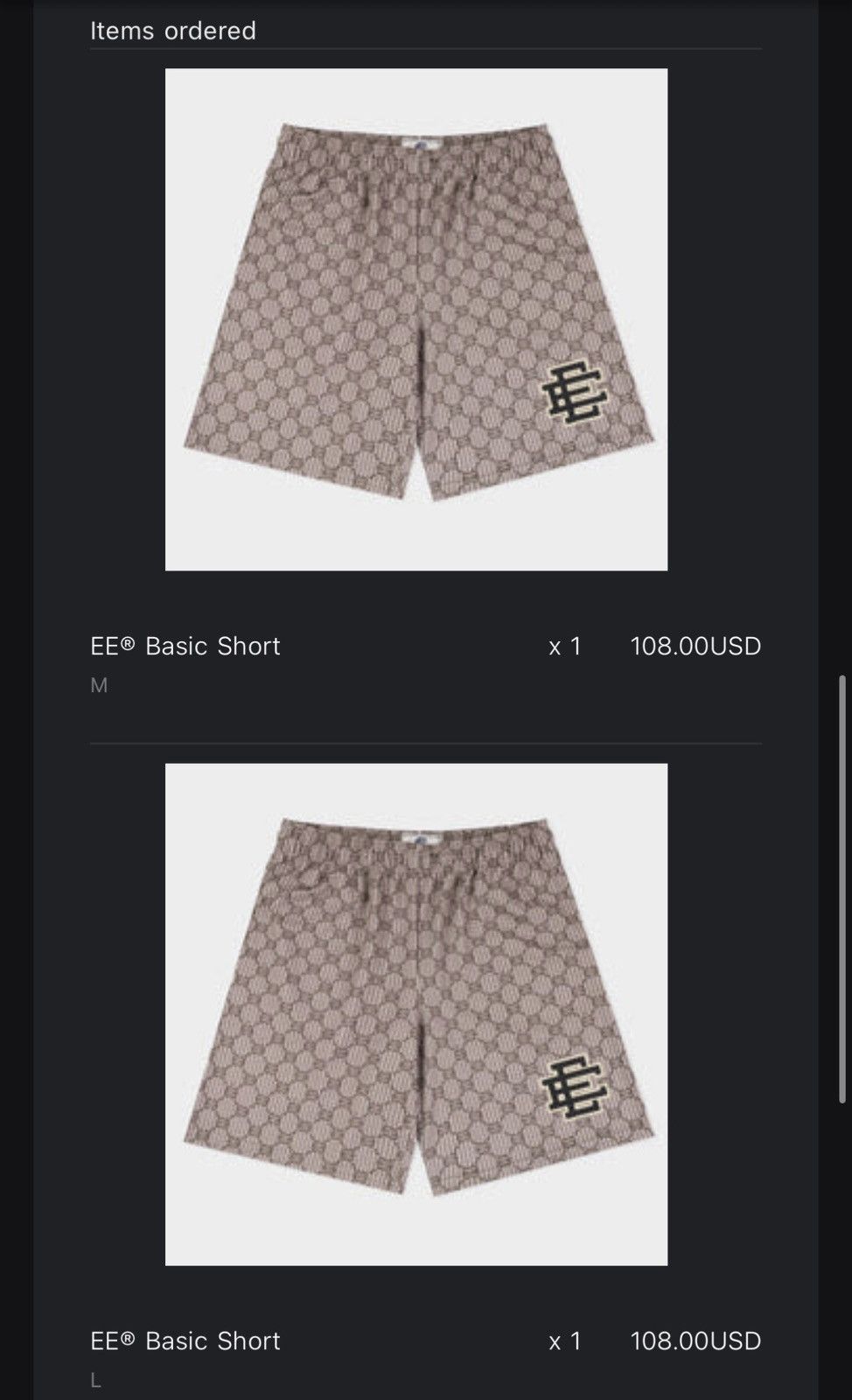 Eric Emanuel Eric Emmanuel Basic Shorts “Beige Print” (Large) Size US 34 / EU 50 - 8 Thumbnail