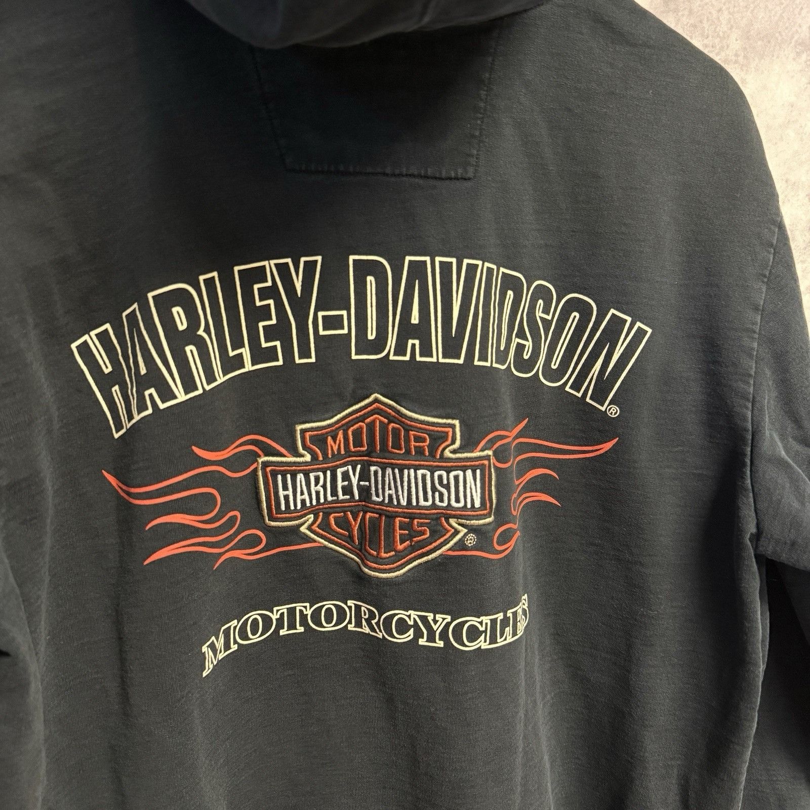 Harley Davidson Harley Davidson Hoodie Sweatshirt Mens Large Black Flame Sle Size US L / EU 52-54 / 3 - 8 Thumbnail