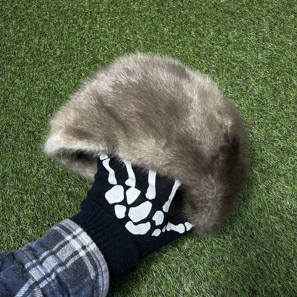 Vintage Vintage Y2K Fuzzy Mohair Beanie Skeleton Hand Graphic Alt OS Size ONE SIZE - 3 Thumbnail