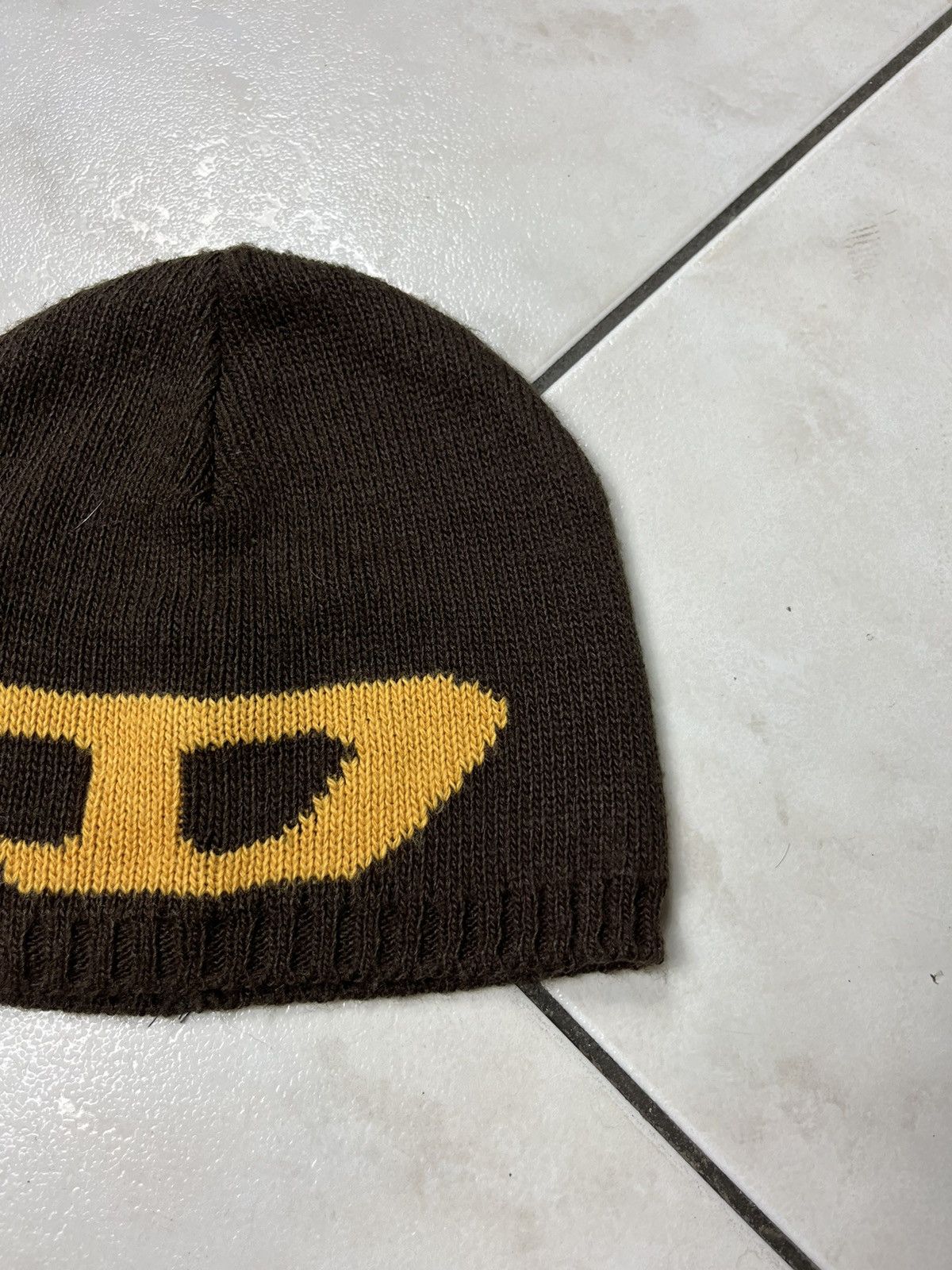 Diesel × Vintage Vintage Diesel y2k beanie knitted big logo cap hat Size ONE SIZE - 4 Thumbnail