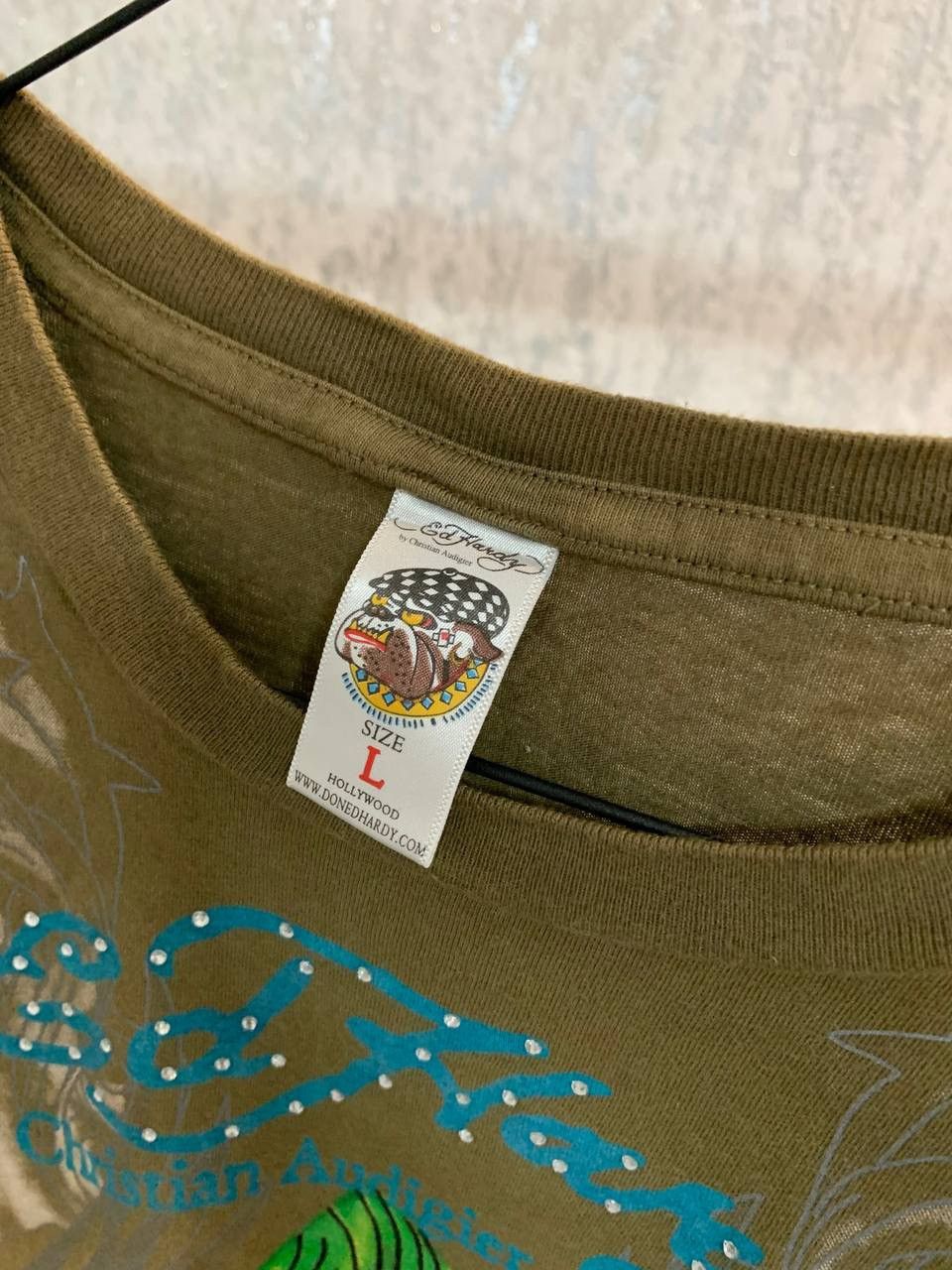 Christian Audigier × Ed Hardy × Vintage Vintage Y2K Ed Hardy by Christian Audigier Tee Size US L / EU 52-54 / 3 - 5 Thumbnail