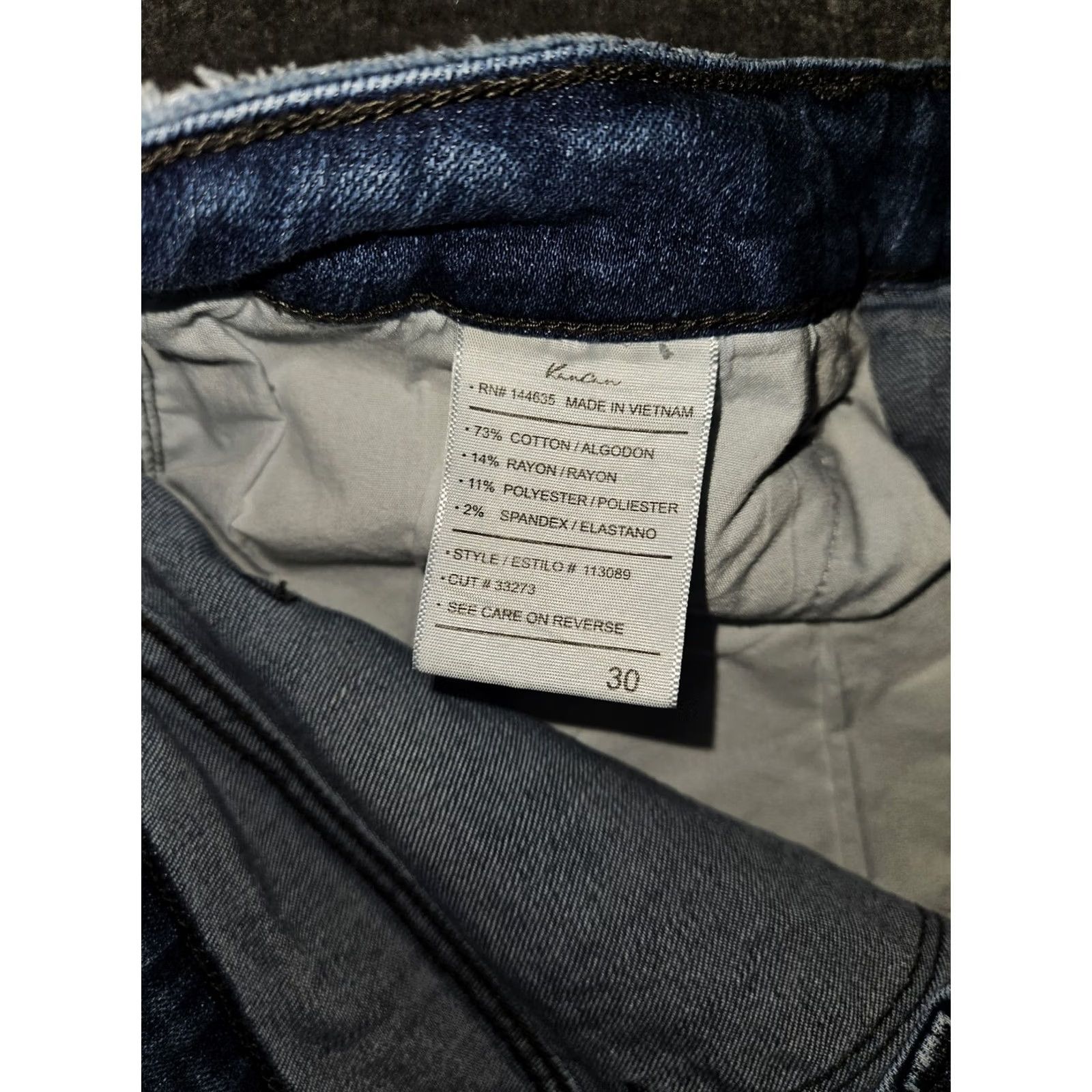 Vintage KanCan Skinny Ankle Jeans Women's 30 Denim Blue Distressed Stretch City Logo Regular Inseam 30.5 in 34 Waist Size 30" / US 8 / IT 44 - 3 Thumbnail