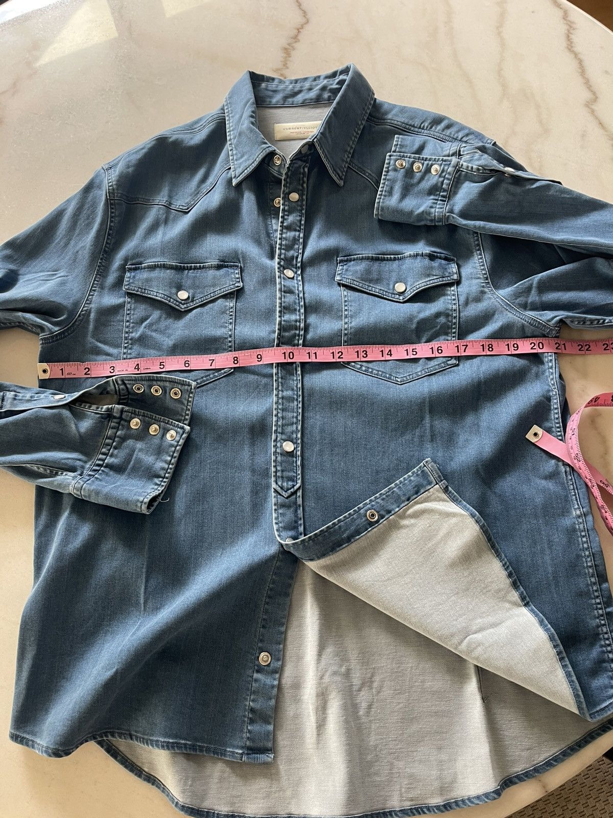 Current/Elliot Current Eliott mens denim shirt M delta snap new Size US M / EU 48-50 / 2 - 2 Thumbnail