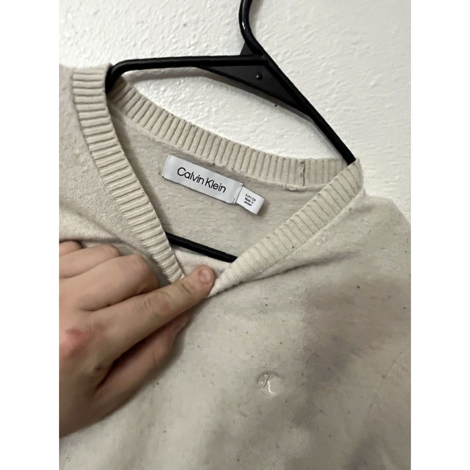 Calvin Klein Calvin Klein Men's Beige Merino Wool Nylon Outdoor Pullover Sweater Small Size US S / EU 44-46 / 1 - 2 Thumbnail