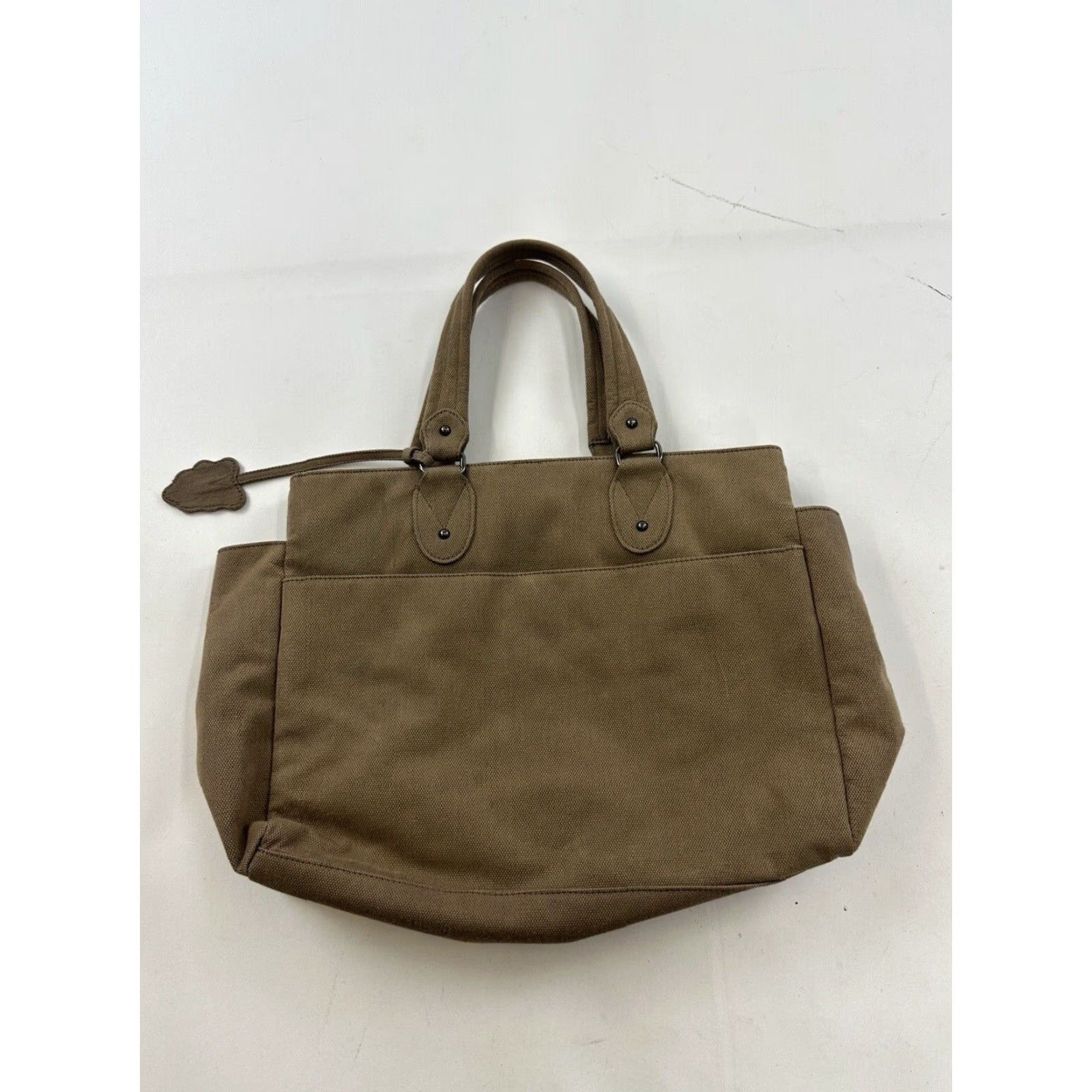 Gap VINTAGE GAP Tote Bag Womens Brown Large Canvas Full Zip Y2K Size ONE SIZE - 3 Thumbnail