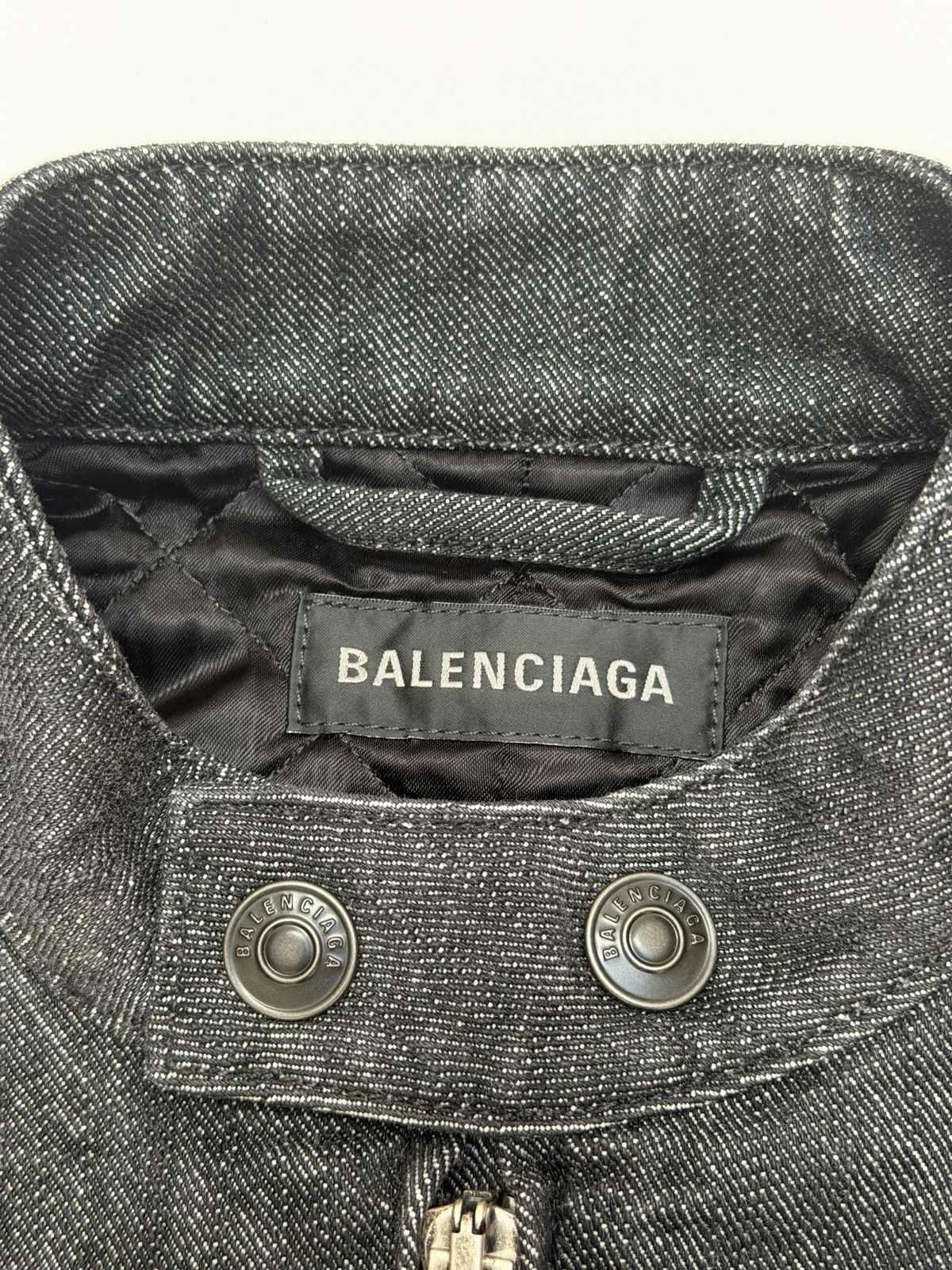 Balenciaga Balenciaga SS23 Mudshow Shrunk Racer Denim Jacket Size S / US 4 / IT 40 - 6 Thumbnail