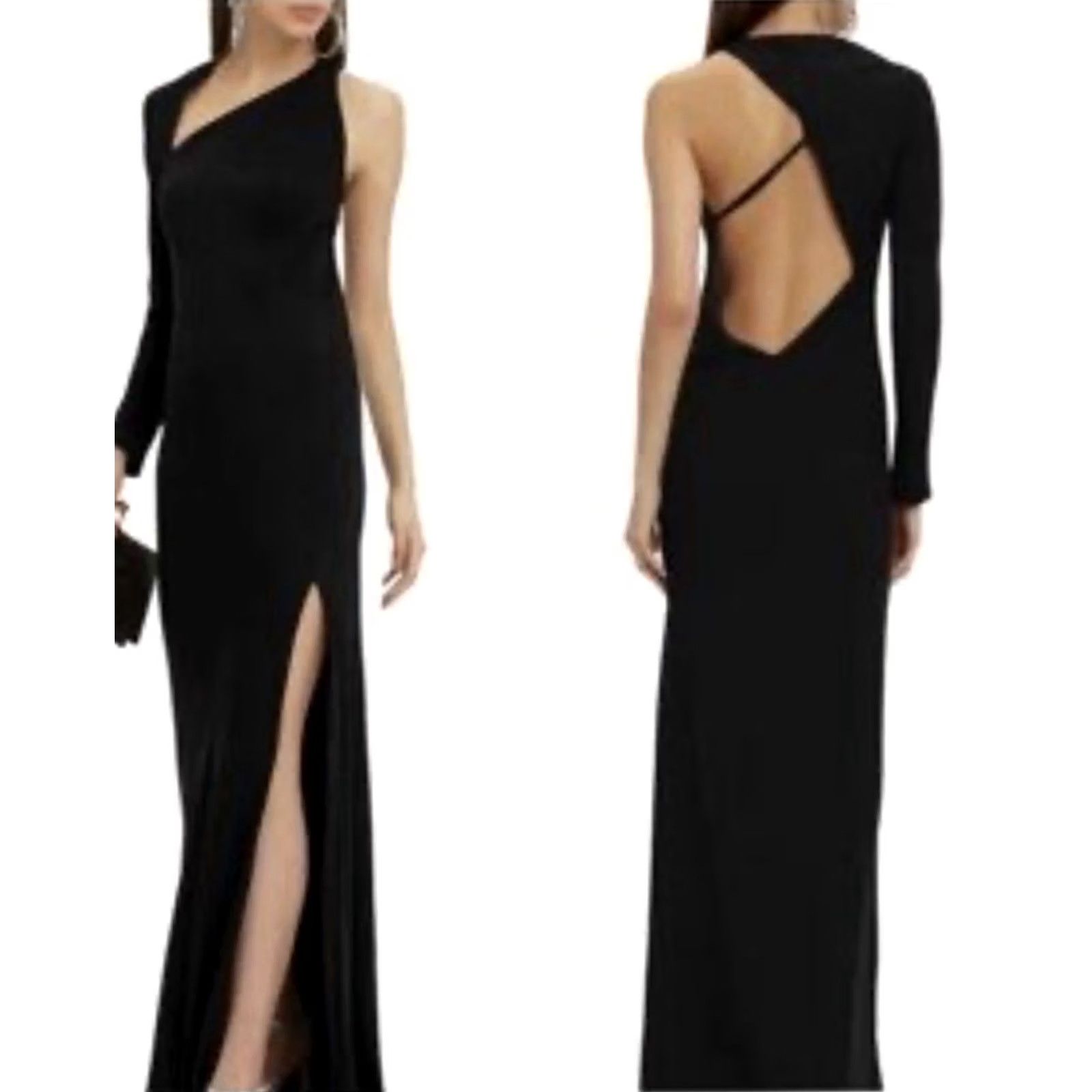 Vintage VINTAGE Michelle Mason Asymmetrical Gown Black Size 4 New With Tag Womens Dress Long A-Line Size S / US 4 / IT 40 - 3 Thumbnail