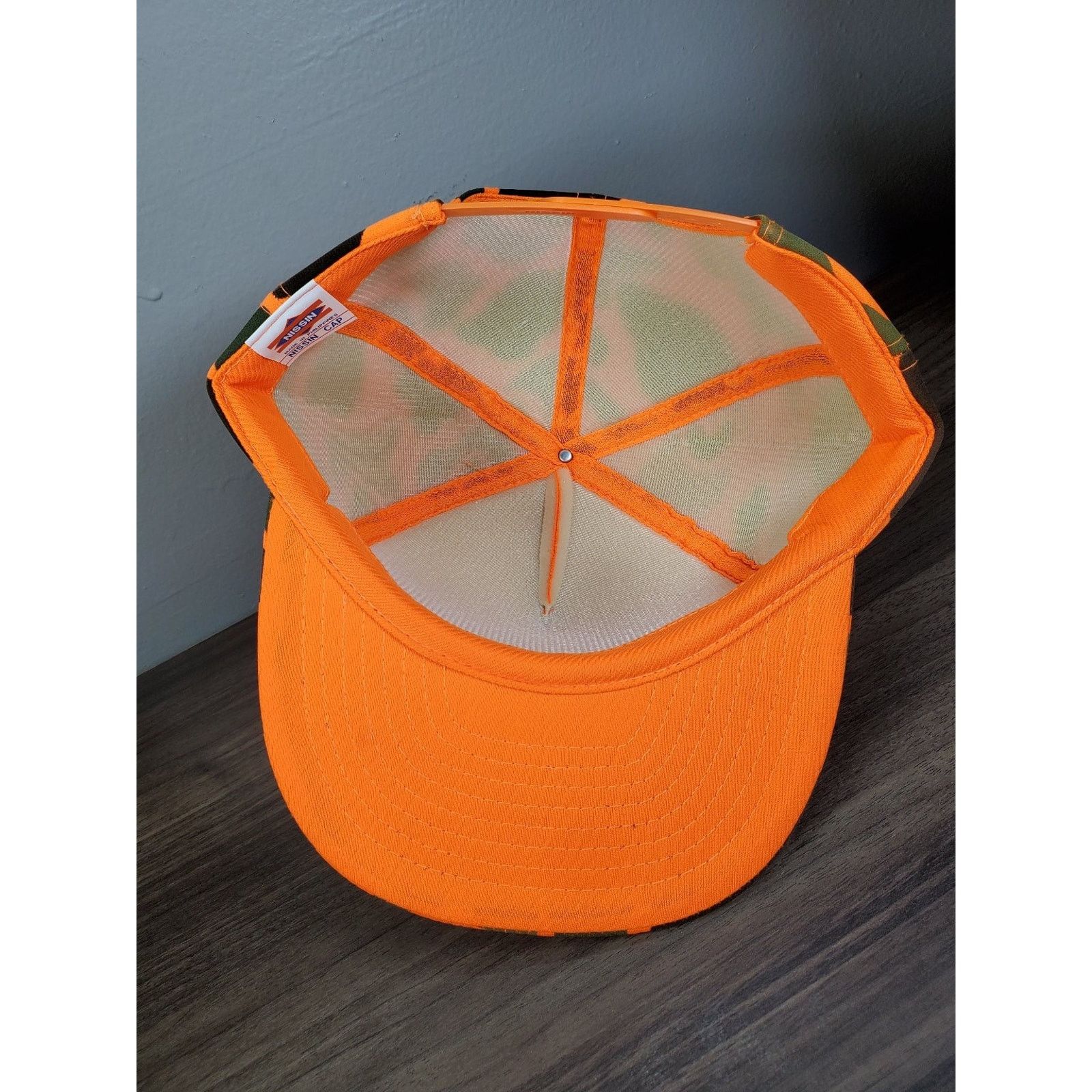 Nissan × Vintage Fieg Bros Coal Snapback Hat Blaze Orange Camouflage Cap Size ONE SIZE - 8 Thumbnail