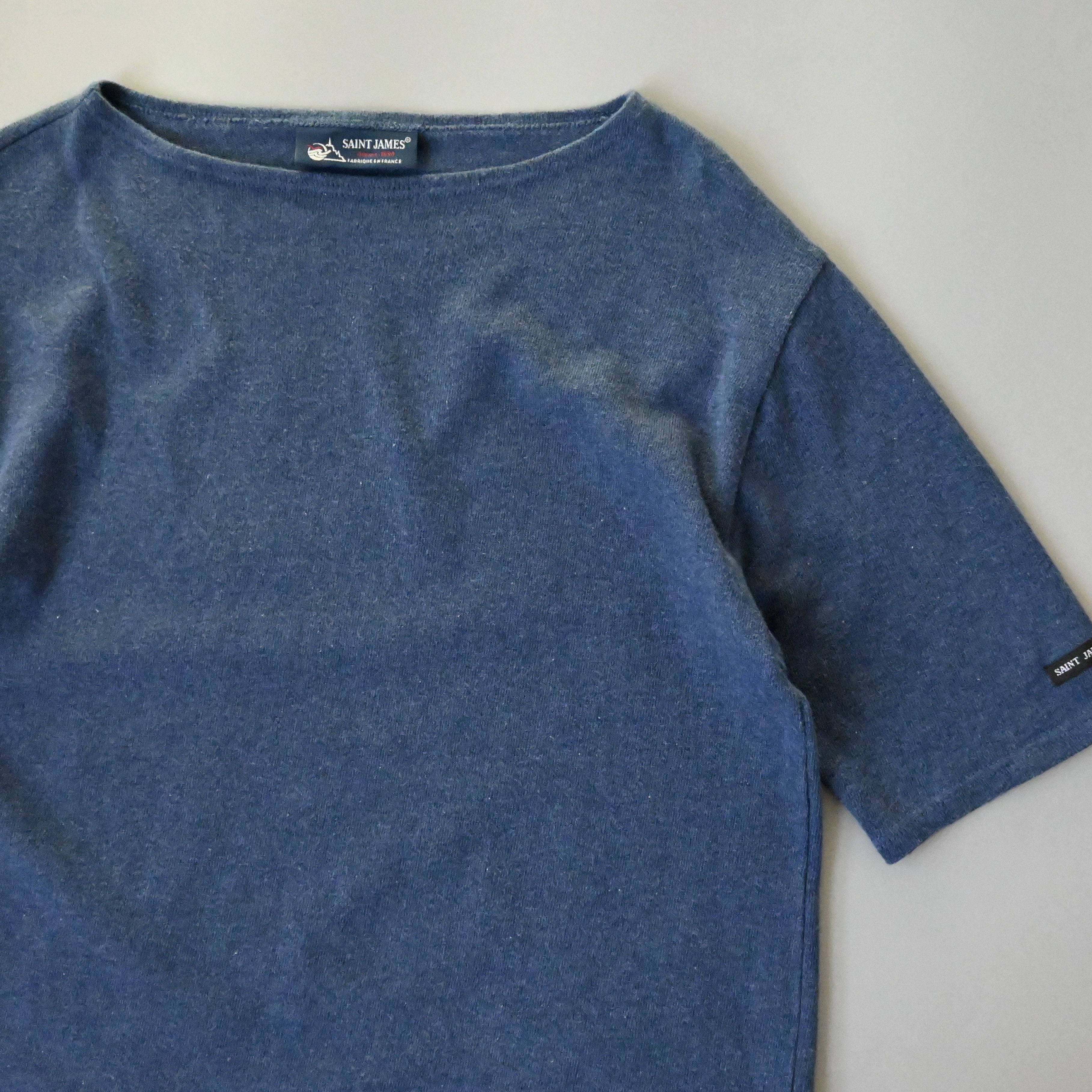 Saint James SAINT JAMES heavyweight cotton shirt, heather blue, 4 Size US M / EU 48-50 / 2 - 5 Thumbnail