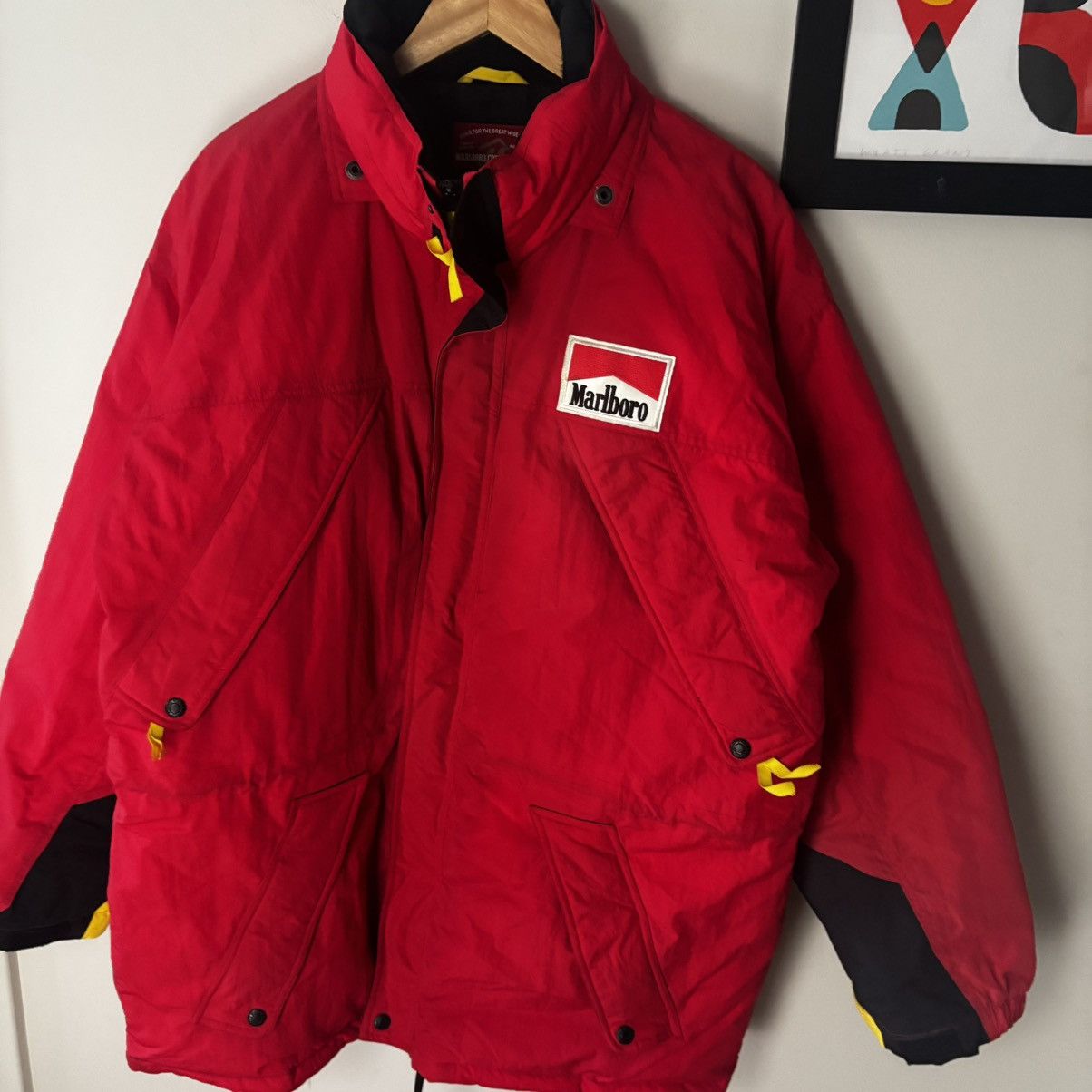 Marlboro Vintage Marlboro Red Goose Down Parka Jacket Size US L / EU 52-54 / 3 - 1 Thumbnail