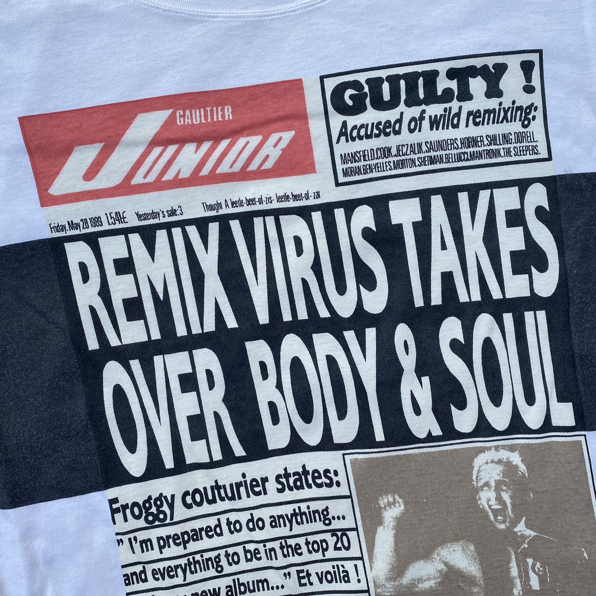 Jean Paul Gaultier Remix Virus Newspaper T Shirt Size US M / EU 48-50 / 2 - 6 Thumbnail