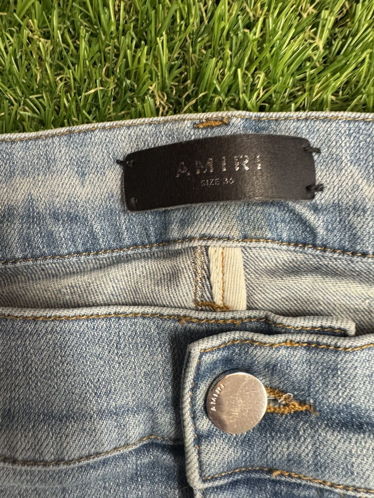 Amiri AMIRI THRASHER LIGHT WASH BONE PATCHES Size US 36 / EU 52 - 4 Thumbnail