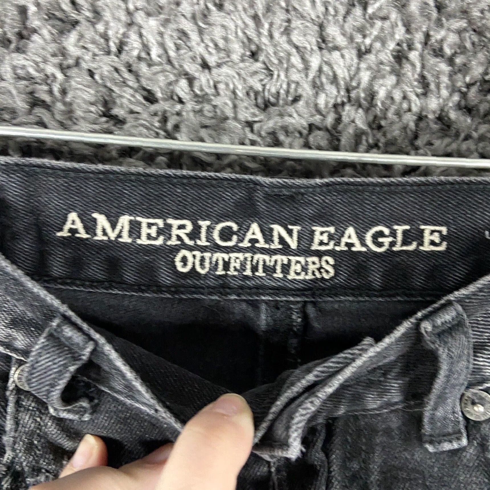 American Eagle Outfitters VINTAGE American Eagle Mom Jeans Distressed Black Regular Size 00 Womens Size 24" / US 00 / IT 34 - 7 Thumbnail