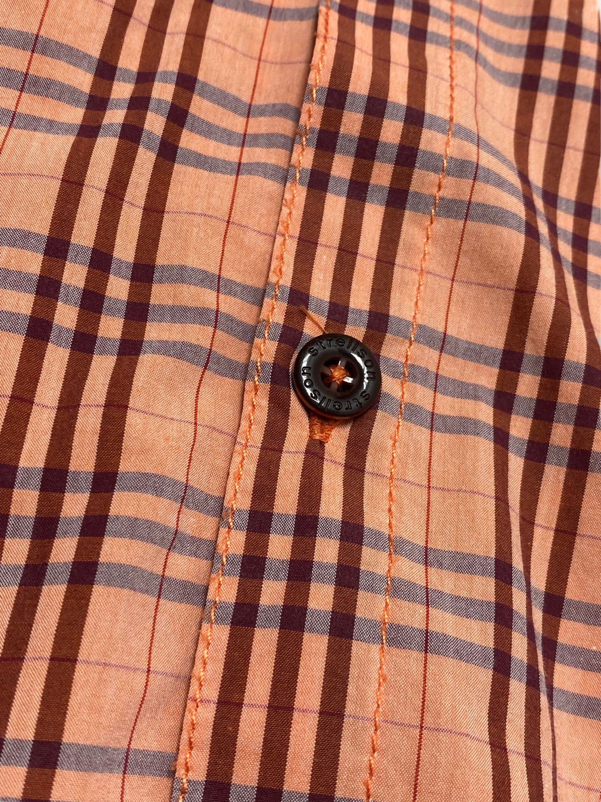 Strellson Vintage STRELLSON Orange Checkered Button Up Shirt y2k Size US M / EU 48-50 / 2 - 3 Thumbnail