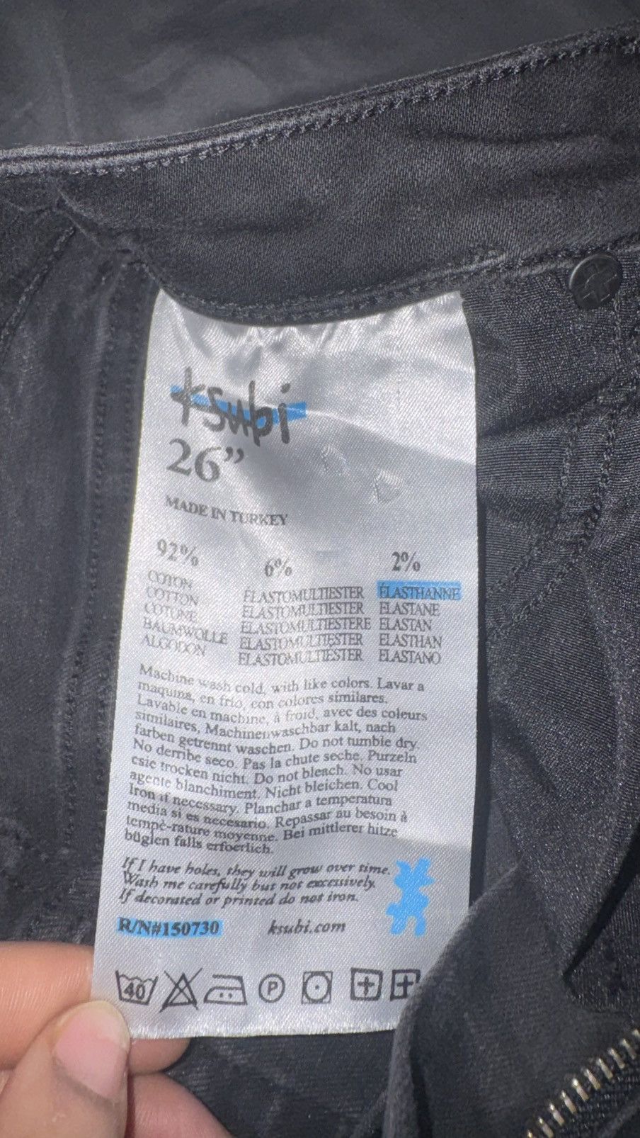 Ksubi Ksubi Black Skinny Jeans Pocket Print Size 26" / US 2 / IT 38 - 5 Thumbnail