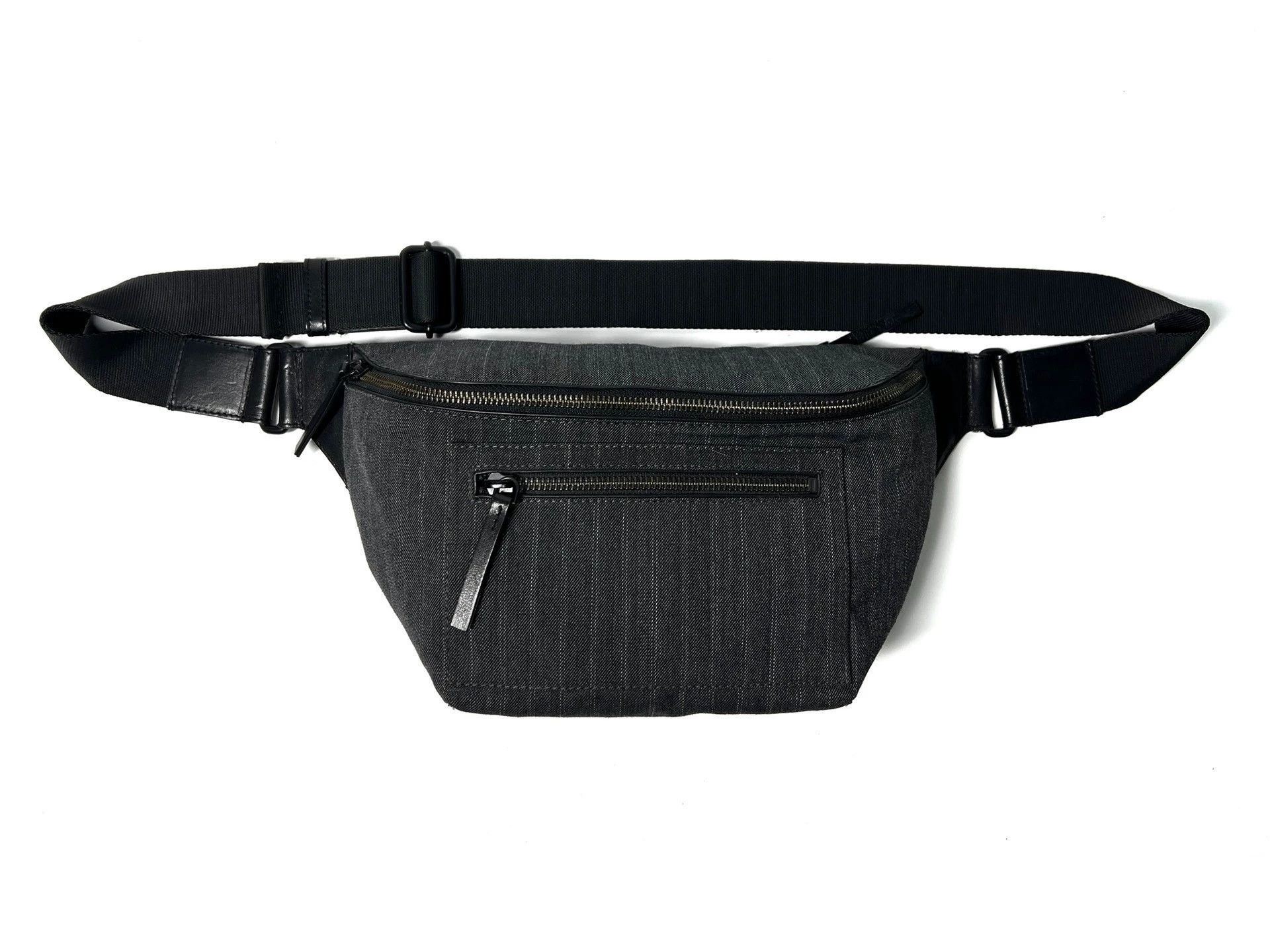Dries Van Noten Gray Striped Fanny Pack Size ONE SIZE - 1 Thumbnail