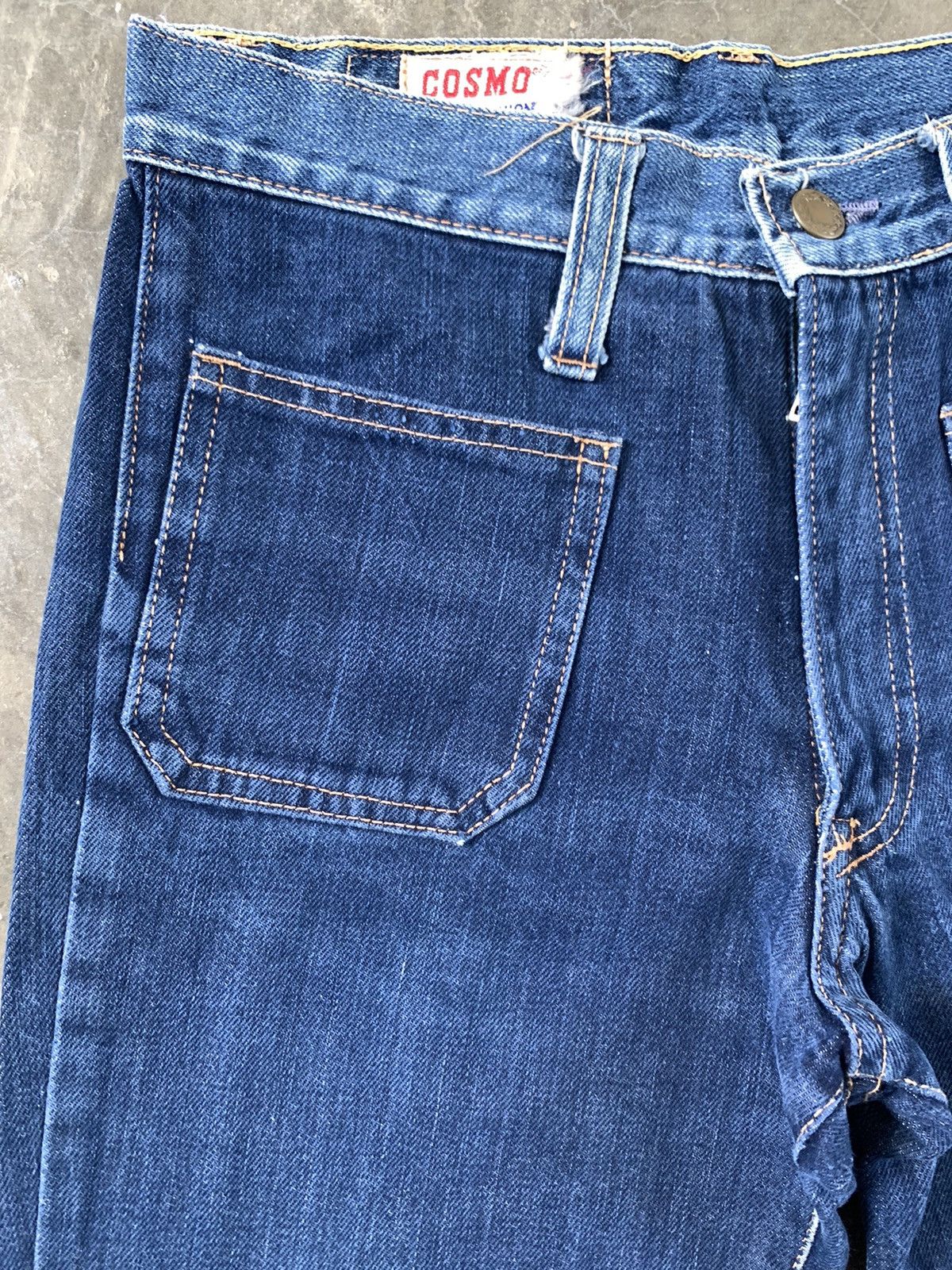 If Six Was Nine Super Flare Jeans Vintage 70's Cosmo USA Jeans Paddy Button Size US 26 / EU 42 - 9 Thumbnail