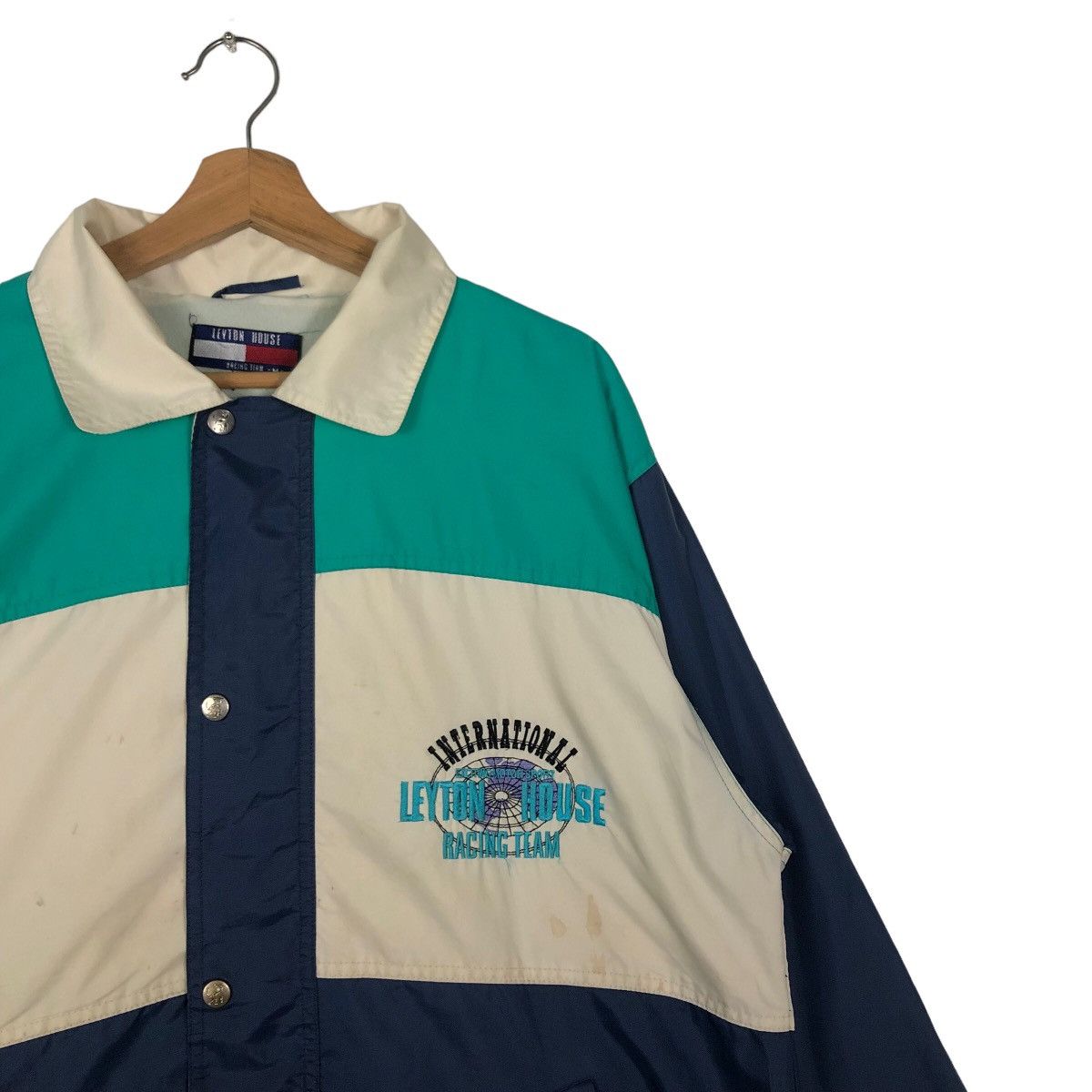 Japanese Brand 🔥Racing Raining Jacket Leyton House Racing Team Big Logo Size US M / EU 48-50 / 2 - 5 Thumbnail