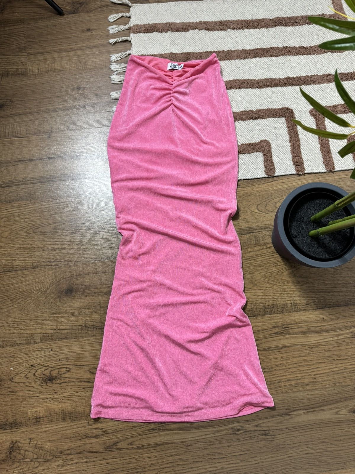 Vintage 🎀STRETCH PINK Y2K TOP + LONG SKIRT SET SUIT🎀 Size XS / US 0-2 / IT 36-38 - 4 Thumbnail