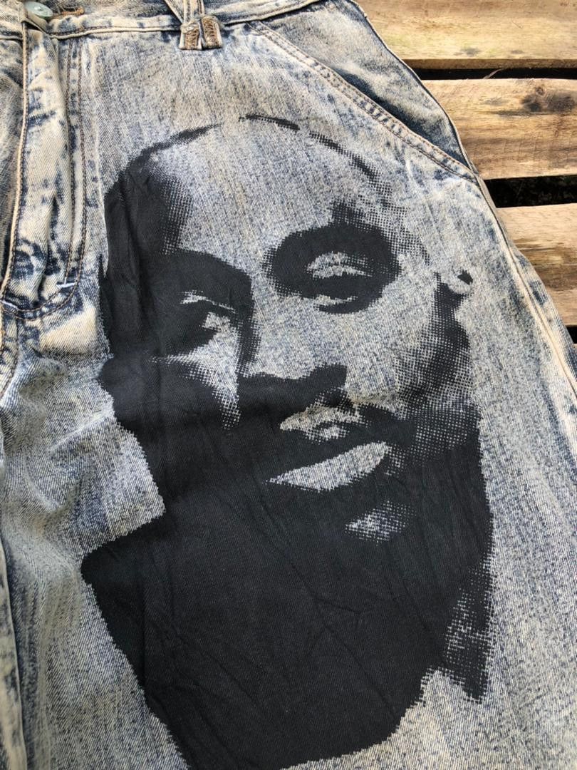 Makaveli × Vintage Vintage Makaveli Tupac Shakur Denim Jeans Size US 32 / EU 48 - 5 Thumbnail