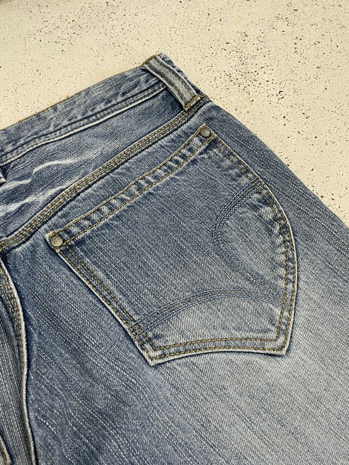 HIDEAWAYS × Nicole Club Hideaways Nicole Light Wash Whisker Y2K Design Size US 30 / EU 46 - 18 Thumbnail
