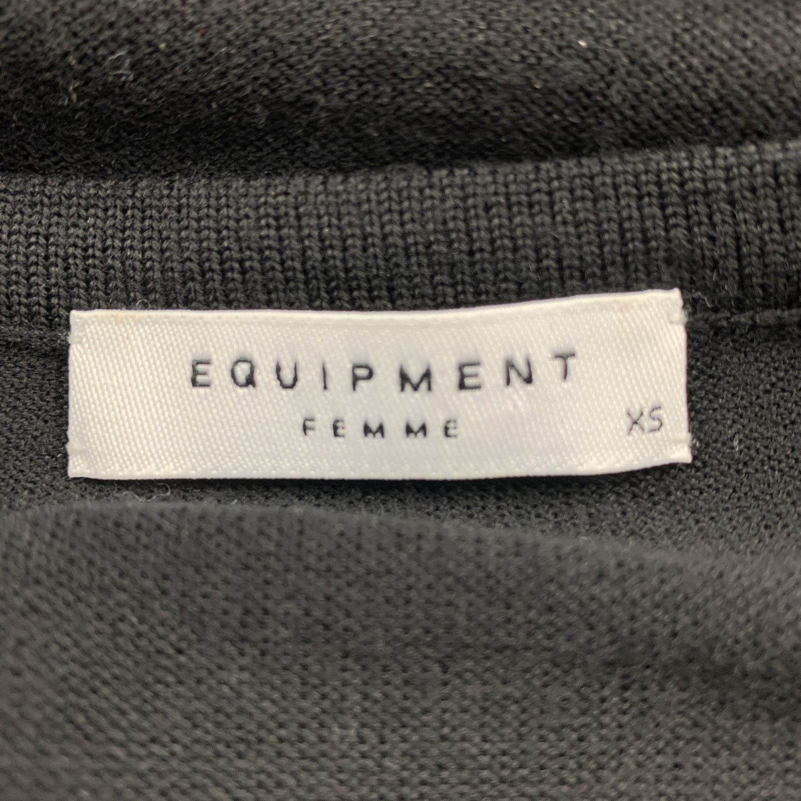 Equipment EQUIPMENT Size XS Black & Tan Leopard Wool / Silk Pullover Size XS / US 0-2 / IT 36-38 - 5 Thumbnail