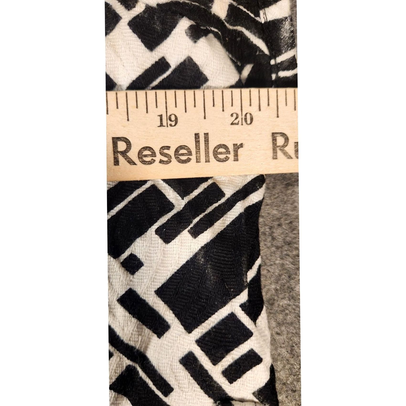 Vintage Signature by Robbie Bee Shirt Dress Womens 18W Black White Geometric Knee Length Cap Sleeve Collared Button Front 100% Cotton Size XXL / US 16-18 / IT 52-54 - 5 Thumbnail