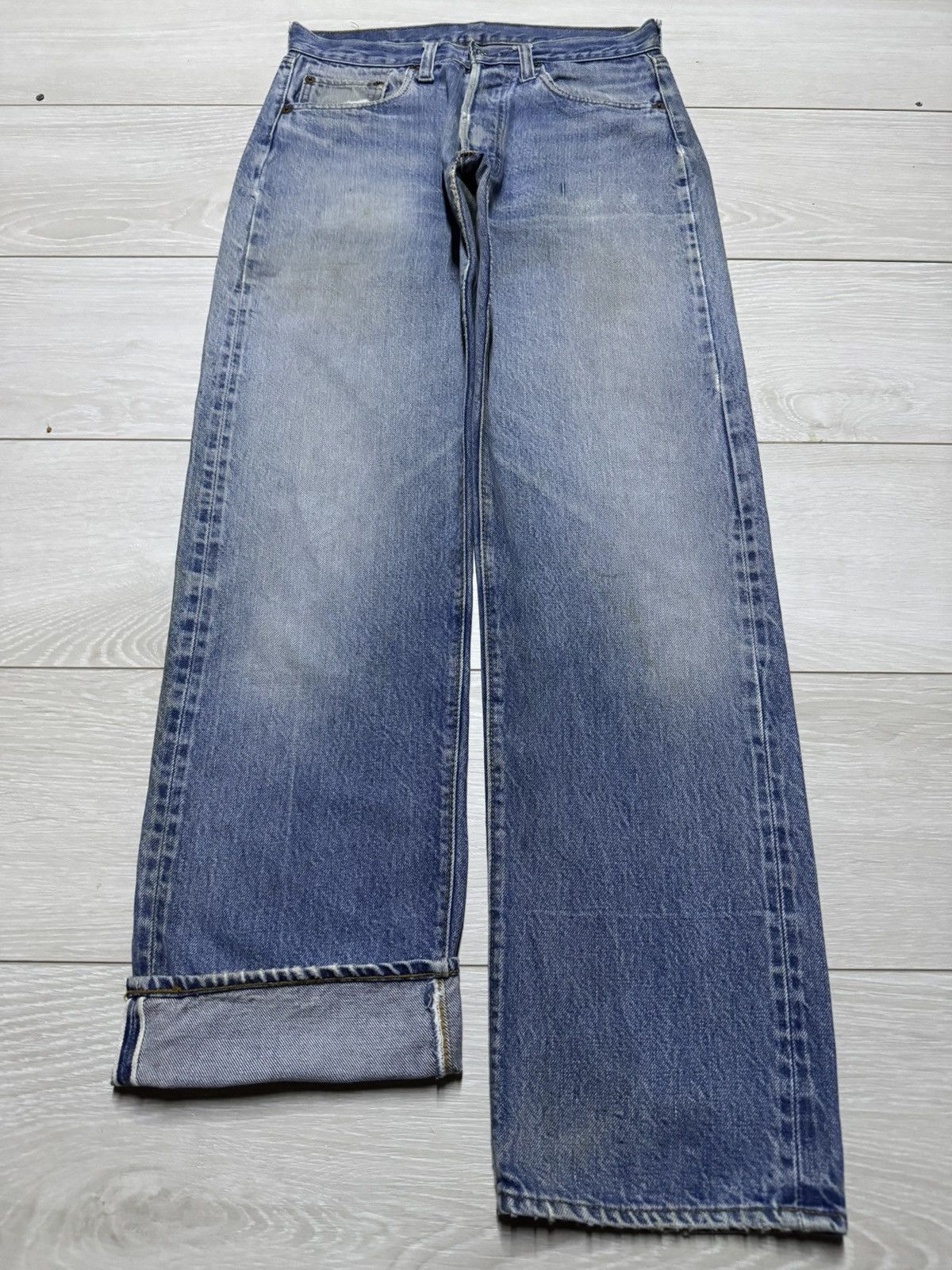 Levi's Vintage Levis 501 70s Selvedge Rindem ButtonFly Jeans Size US 29 - 1 Thumbnail