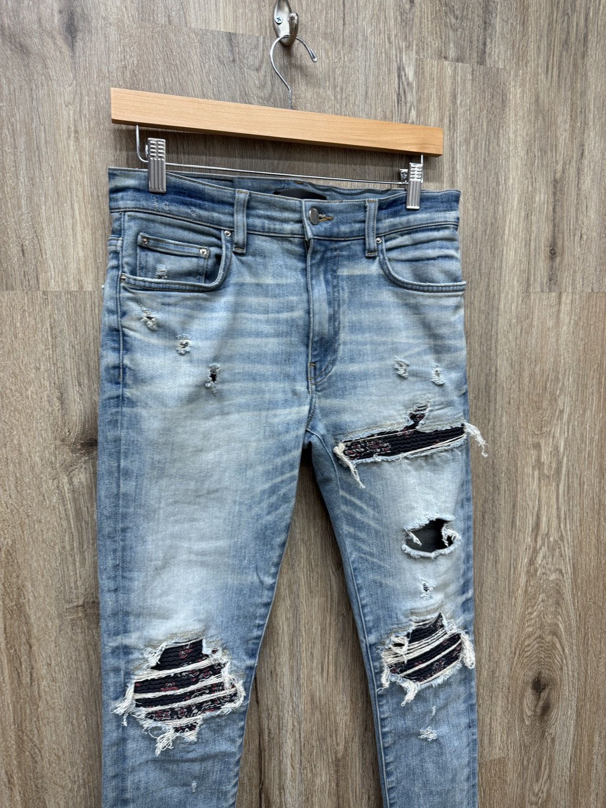 Amiri Mike Amiri Red Paisley Bandana Jeans Size US 30 / EU 46 - 3 Thumbnail