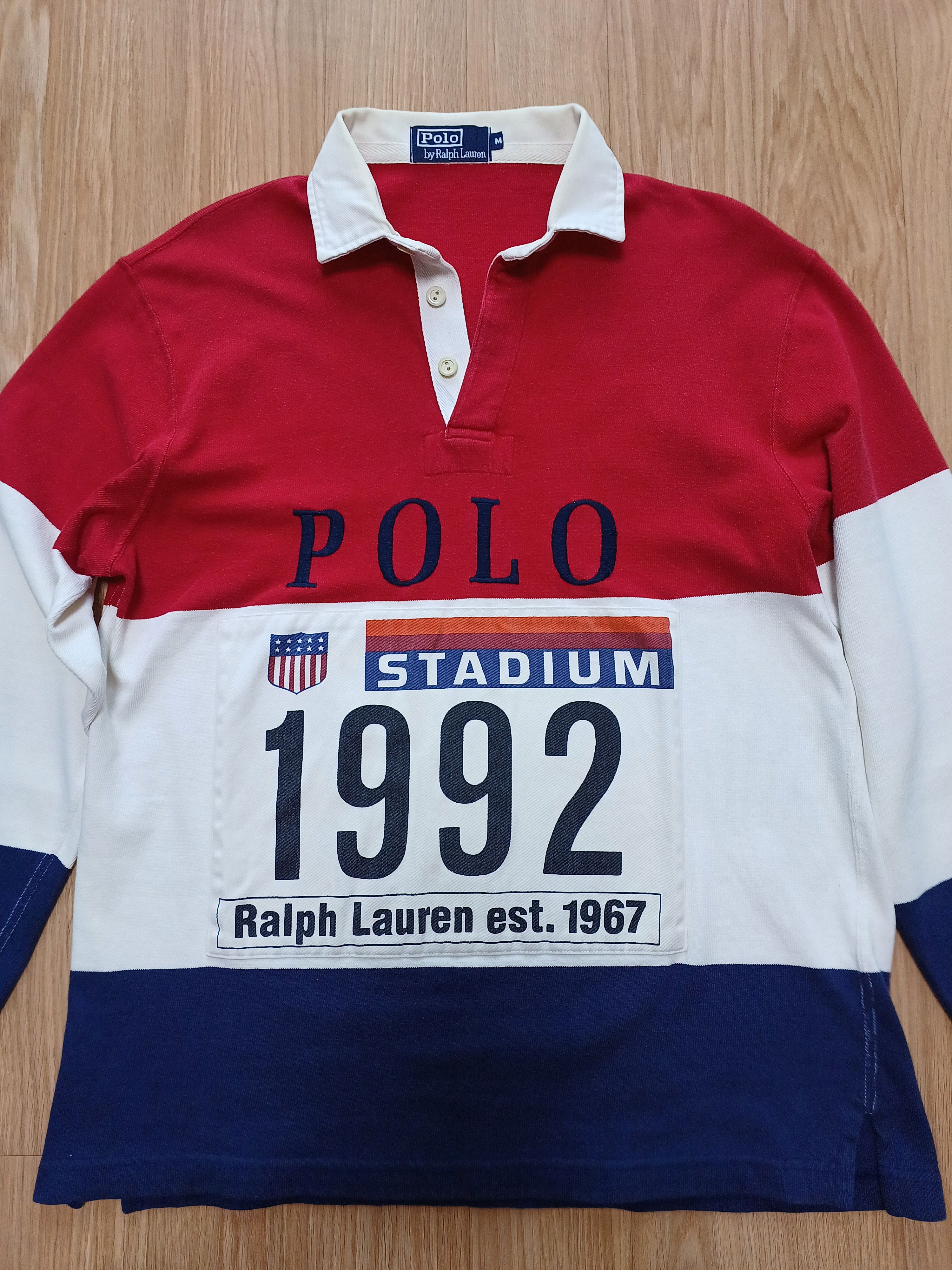 image of Polo Ralph Lauren 1992 Original Polo Stadium Rugby Shirt Polo Sport, Men's (Size Medium)