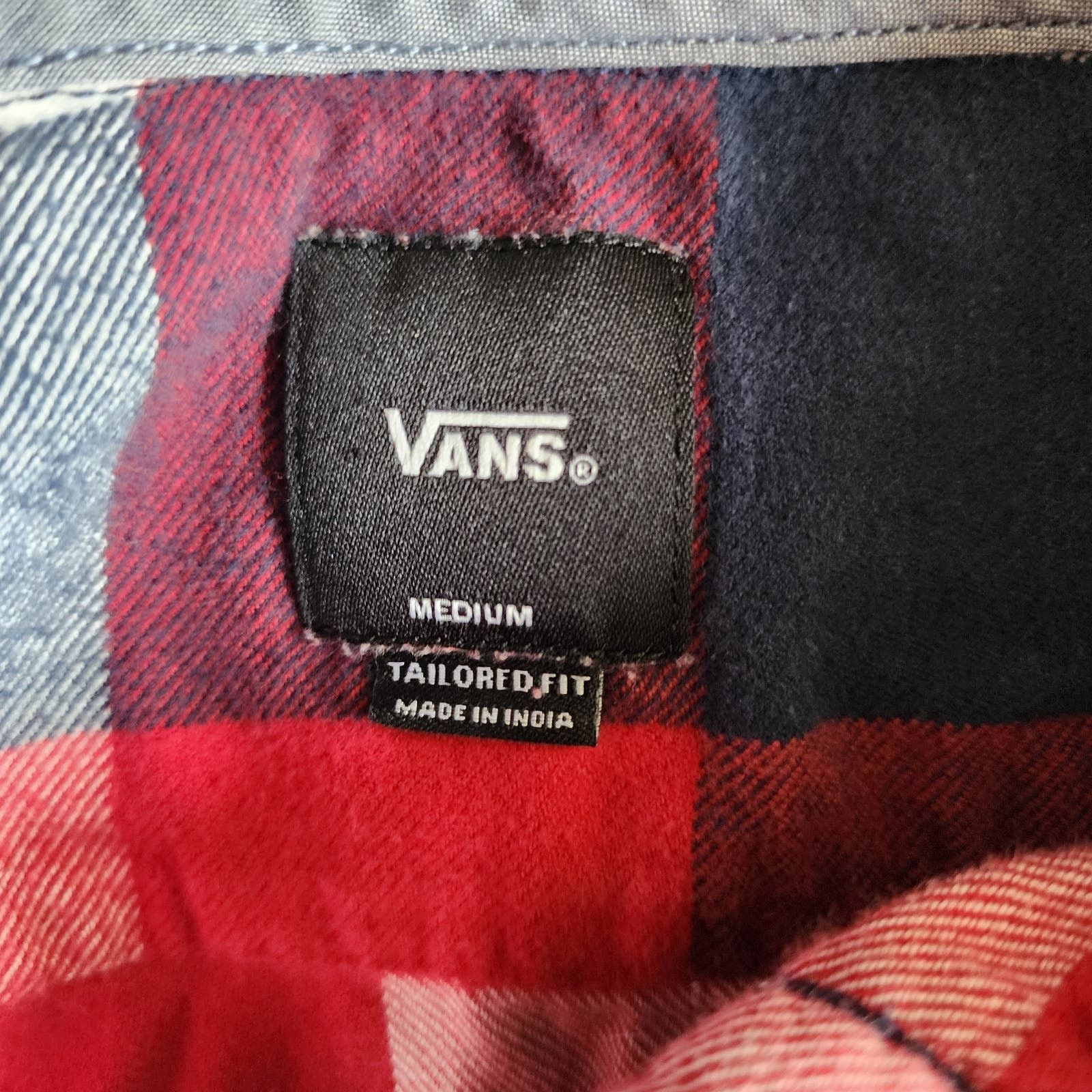 Vans Vans Men's M Red Black Buffalo Plaid Shirt Size US M / EU 48-50 / 2 - 5 Thumbnail