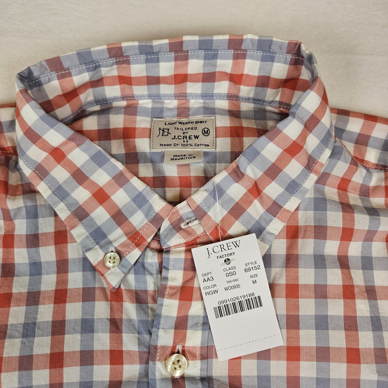 J.Crew J.Crew Button Down Mens M Gingham Shirt Size US M / EU 48-50 / 2 - 5 Thumbnail