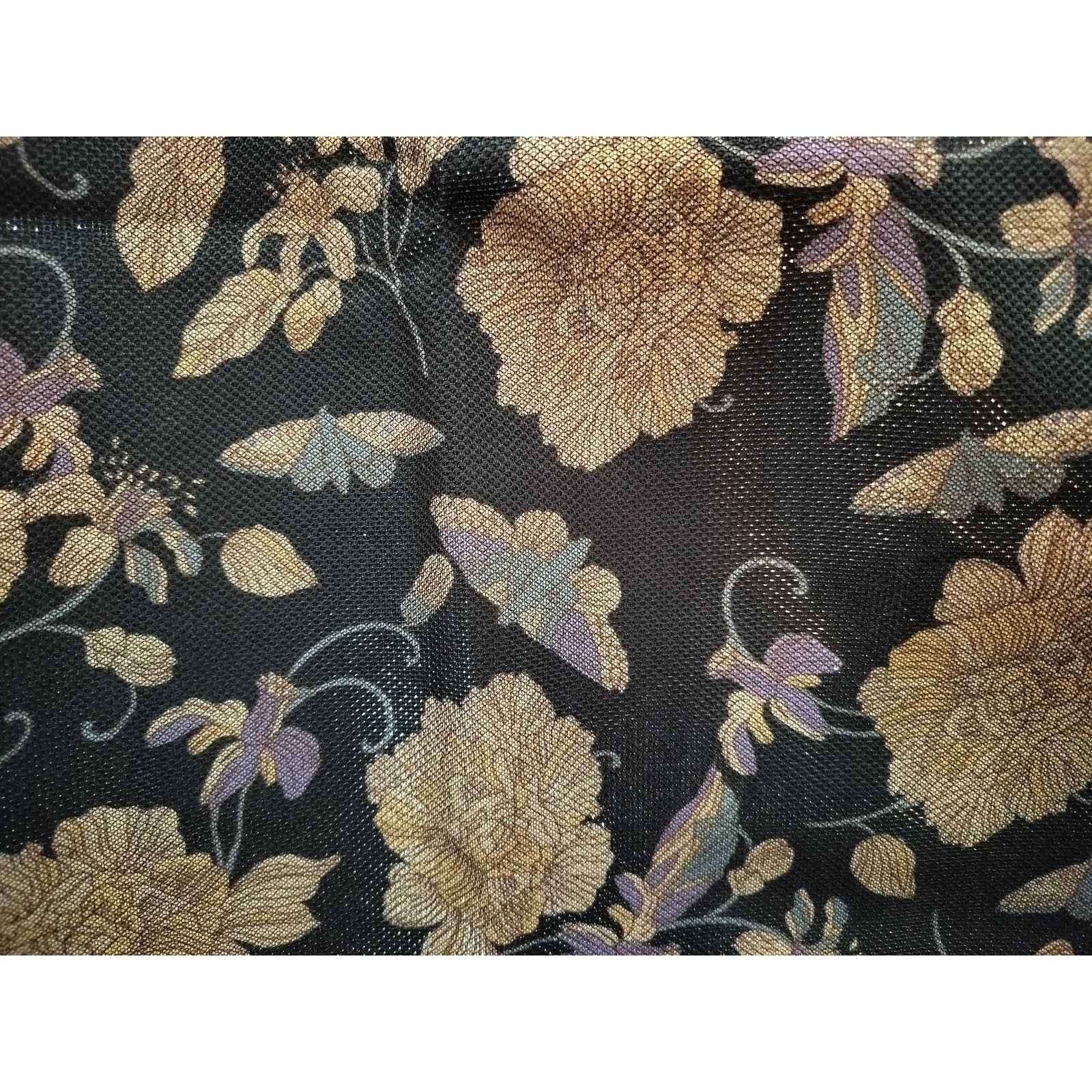 Other Eci New York Floral Mesh Pencil Skirt Black Beige Size 10 Size 32" / US 10 / IT 46 - 2 Thumbnail