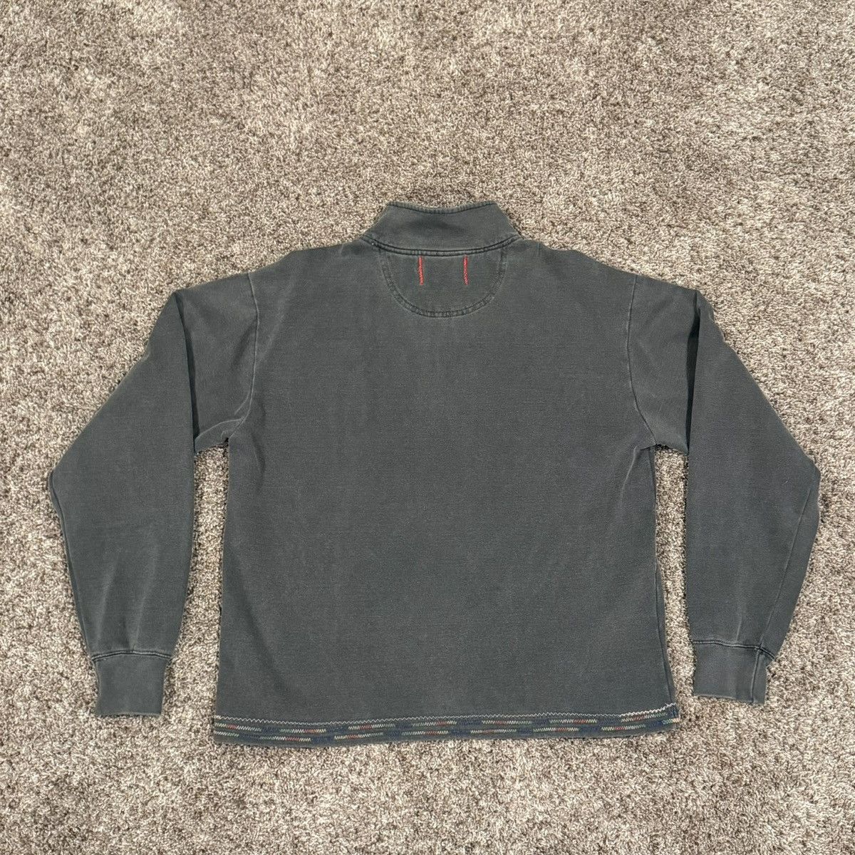 Other Zeal Multicolor Stitch Quarter Zip Sweater Gray Grey Sz M Size US M / EU 48-50 / 2 - 3 Thumbnail
