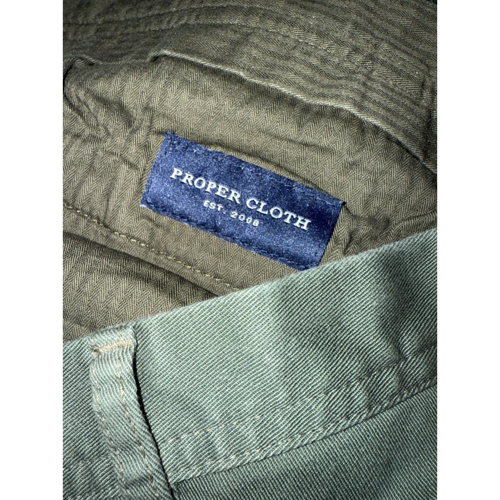 Proper Cloth Proper Cloth Green Chino Pants Mens 40 Regular Inseam 29 Stretch Lightweight Zip Front Casual Formal Workwear Pants Size US 40 / EU 56 - 6 Thumbnail