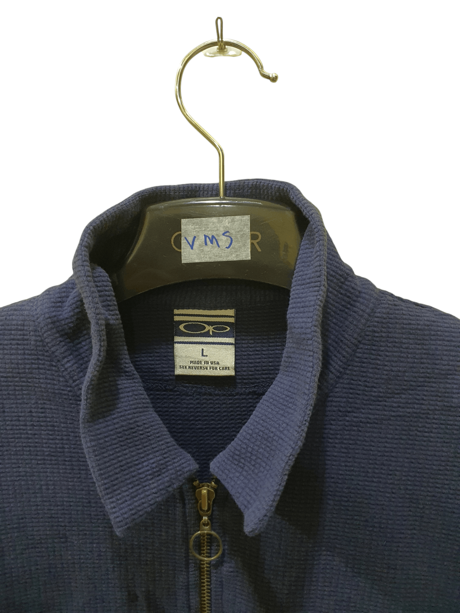 Ocean Pacific Ocean Pacific navy blue short-sleeved zip polo shirt Size US L / EU 52-54 / 3 - 4 Thumbnail