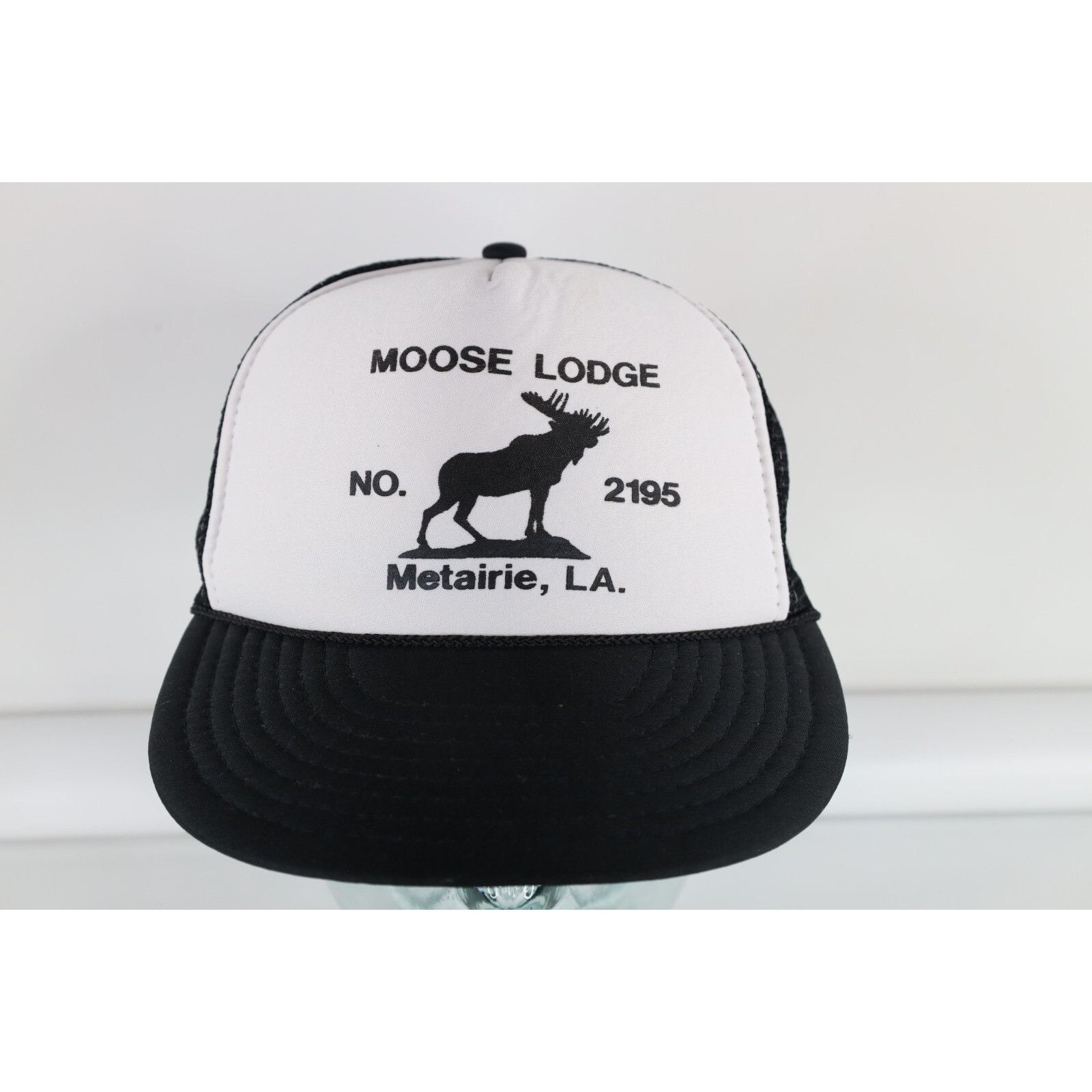 Vintage Vintage 90s Streetwear Spell Out Moose Lodge Trucker Hat Size ONE SIZE - 1 Thumbnail