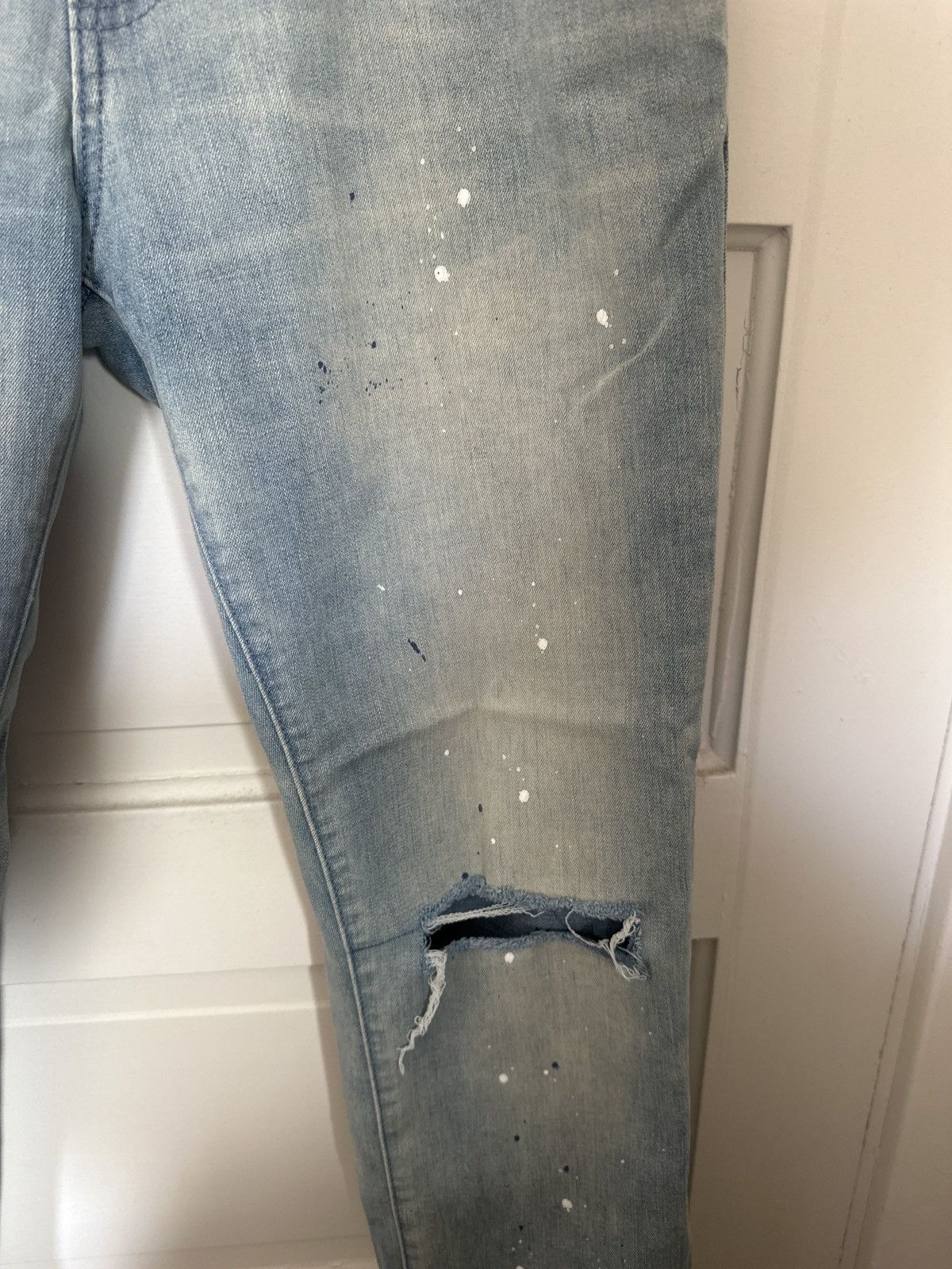 Pacsun Skinny ripped paint splattered denim Size US 32 / EU 48 - 3 Thumbnail