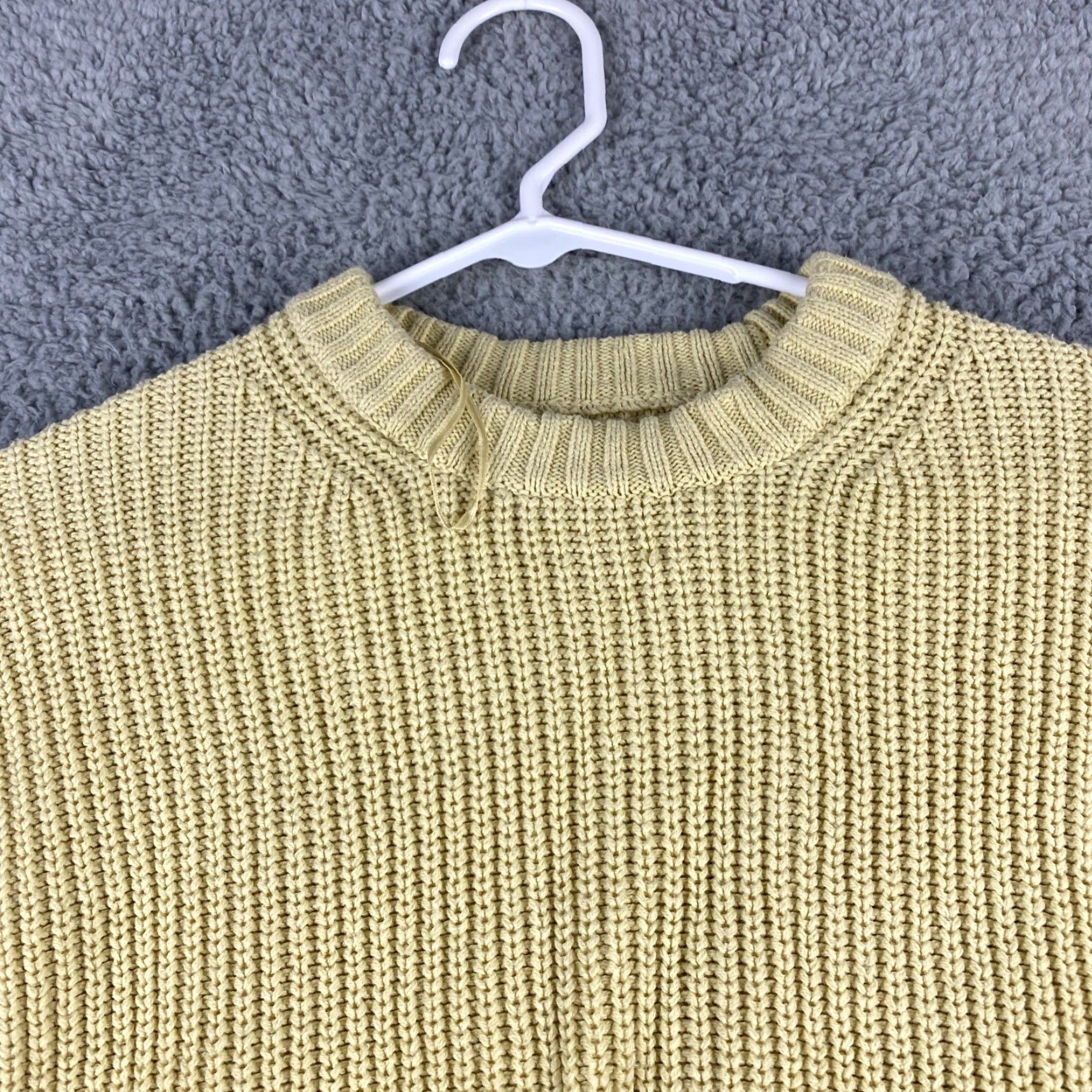 Vintage La Hearts Lightweight Knit Crop Sweater Women's Size S Yellow Modern Long Sleeve Size S / US 4 / IT 40 - 2 Thumbnail