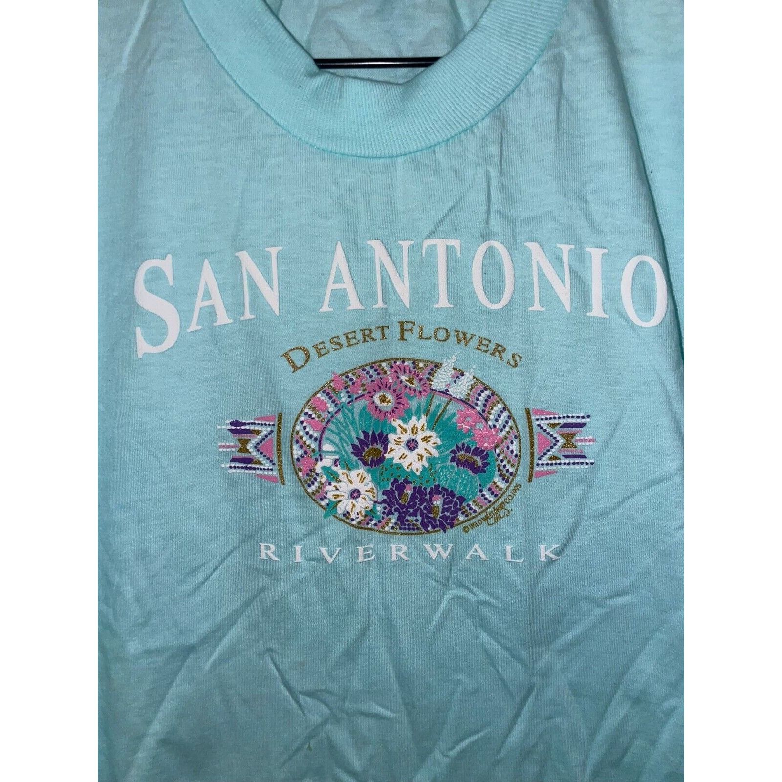 Jerzees Vintage Riverwalk Shirt San Antonio Desert Flower Tee 90s L Size US L / EU 52-54 / 3 - 2 Thumbnail