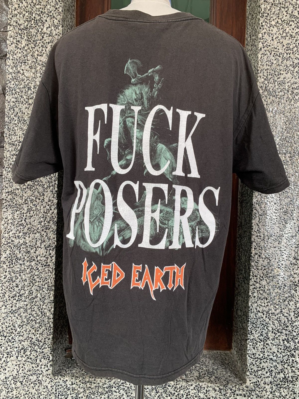 Band Tees × Vintage Vintage Iced Earth Heavy Metal Band T shirt Size US L / EU 52-54 / 3 - 5 Thumbnail